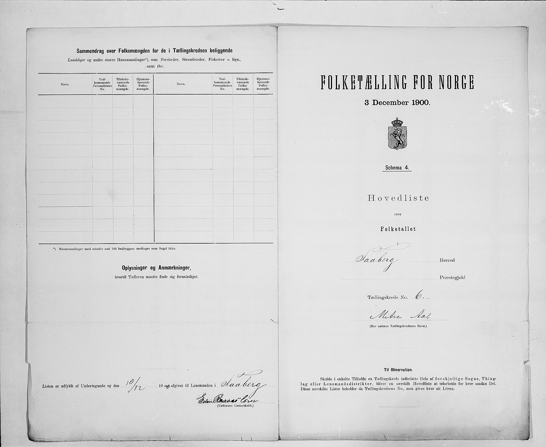 SAH, Folketelling 1900 for 0524 Fåberg herred, 1900, s. 42