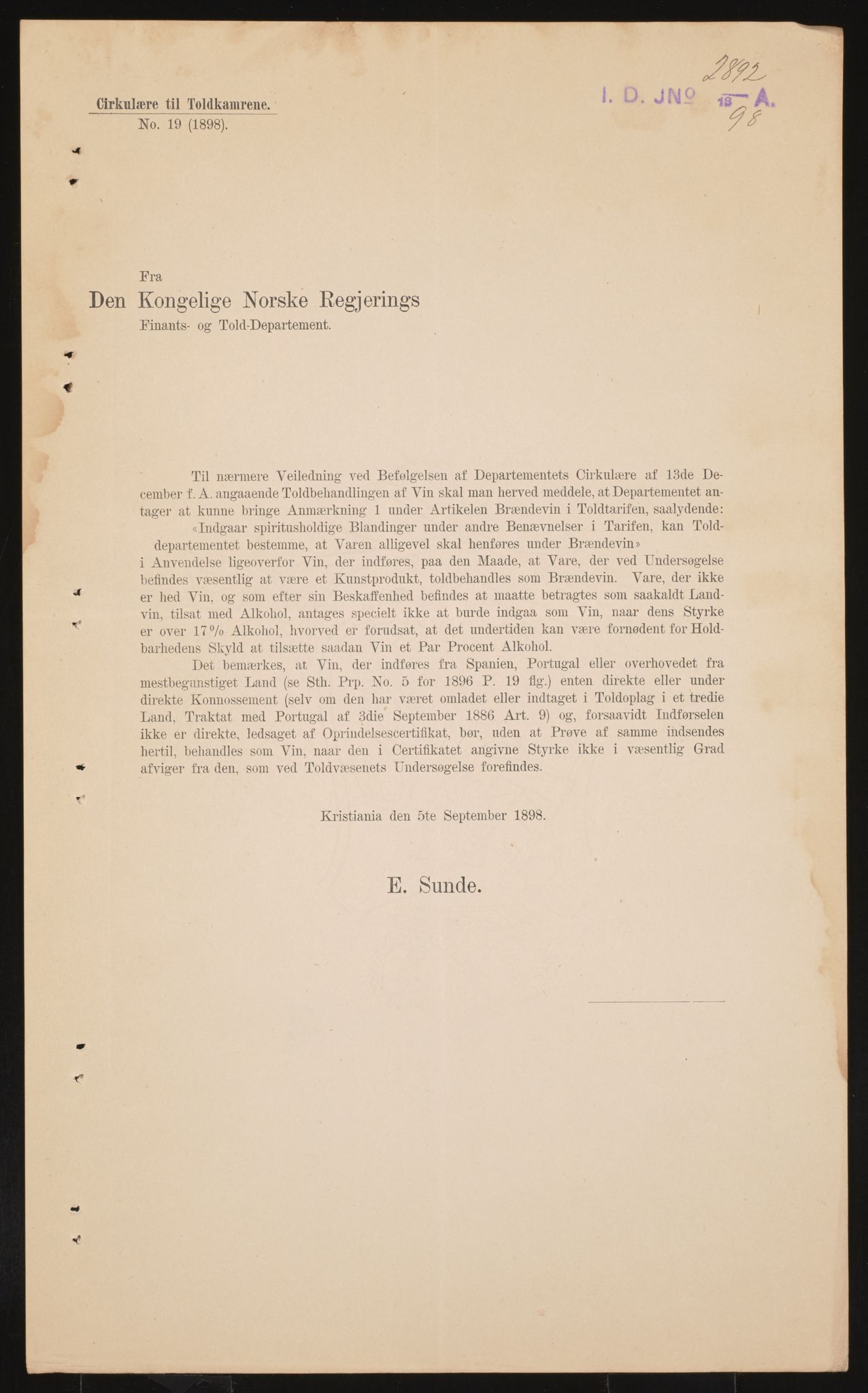 Utenriksdepartementet, RA/S-2259, 1873-1919, s. 1068