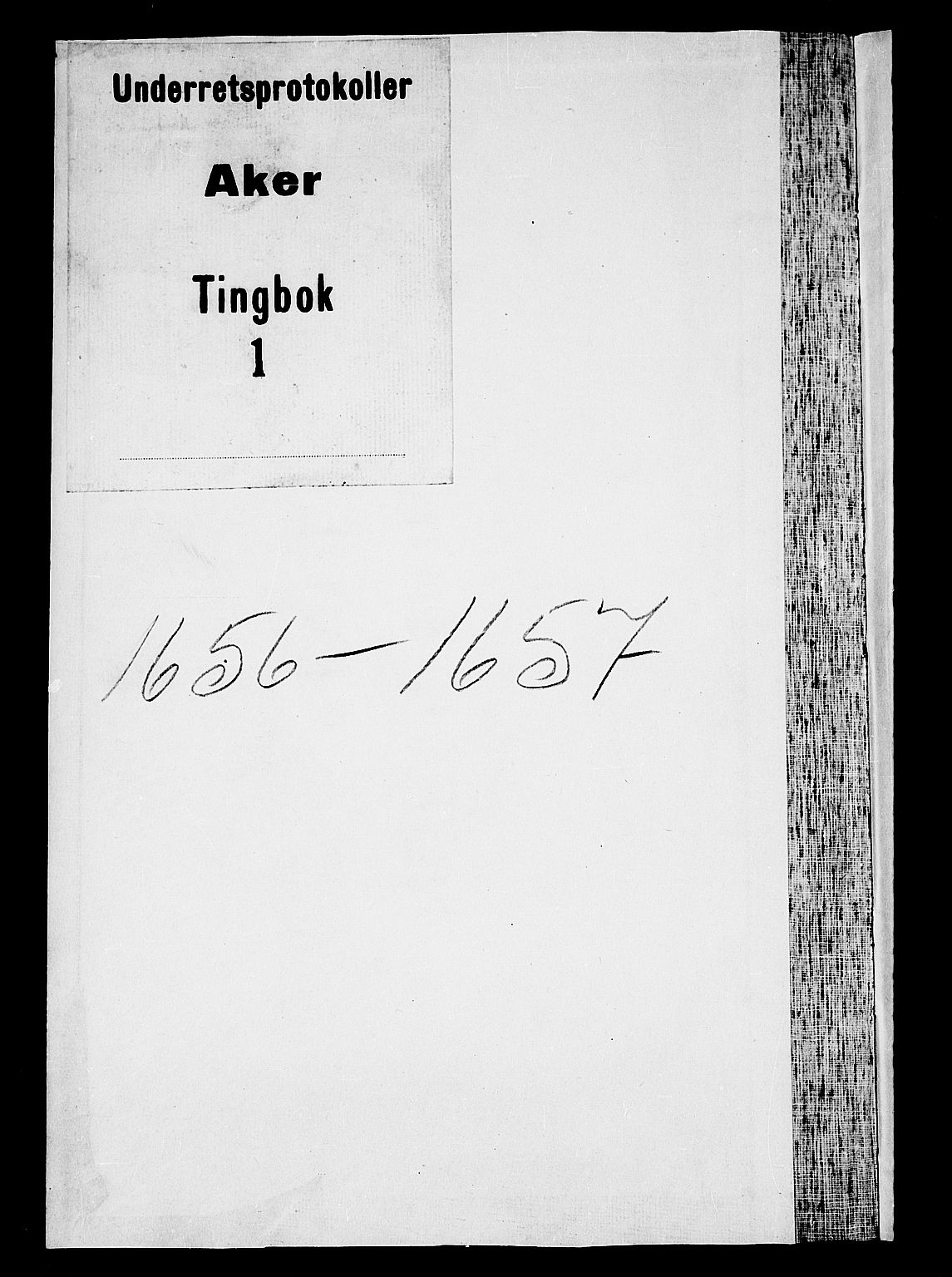 Aker sorenskriveri, AV/SAO-A-10895/F/Fb/L0001/0001: Tingbøker, nr. 1-5b / Tingbok nr. 1, 1656-1657