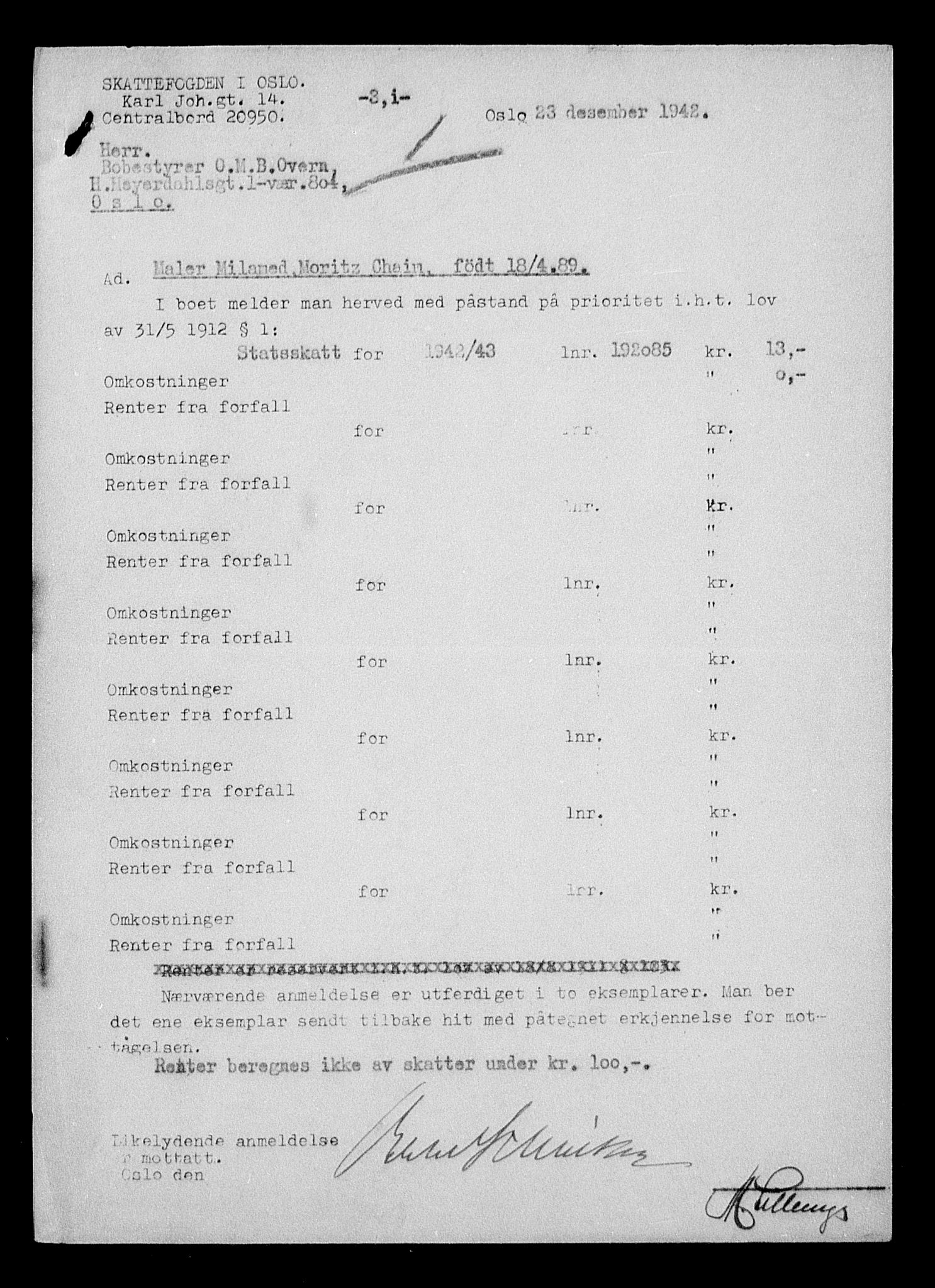 Justisdepartementet, Tilbakeføringskontoret for inndratte formuer, AV/RA-S-1564/H/Hc/Hcc/L0965: --, 1945-1947, s. 24