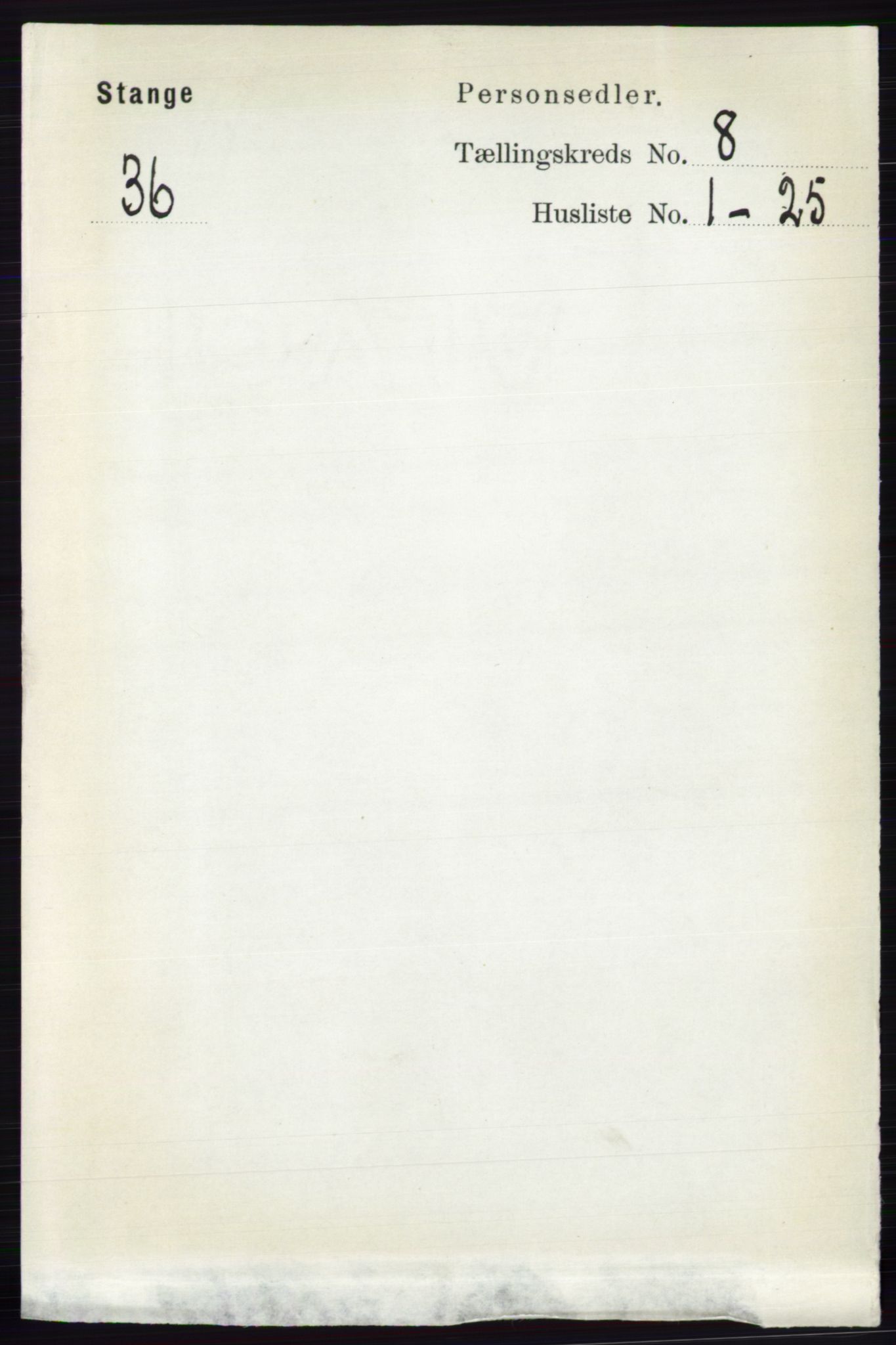 RA, Folketelling 1891 for 0417 Stange herred, 1891, s. 5334