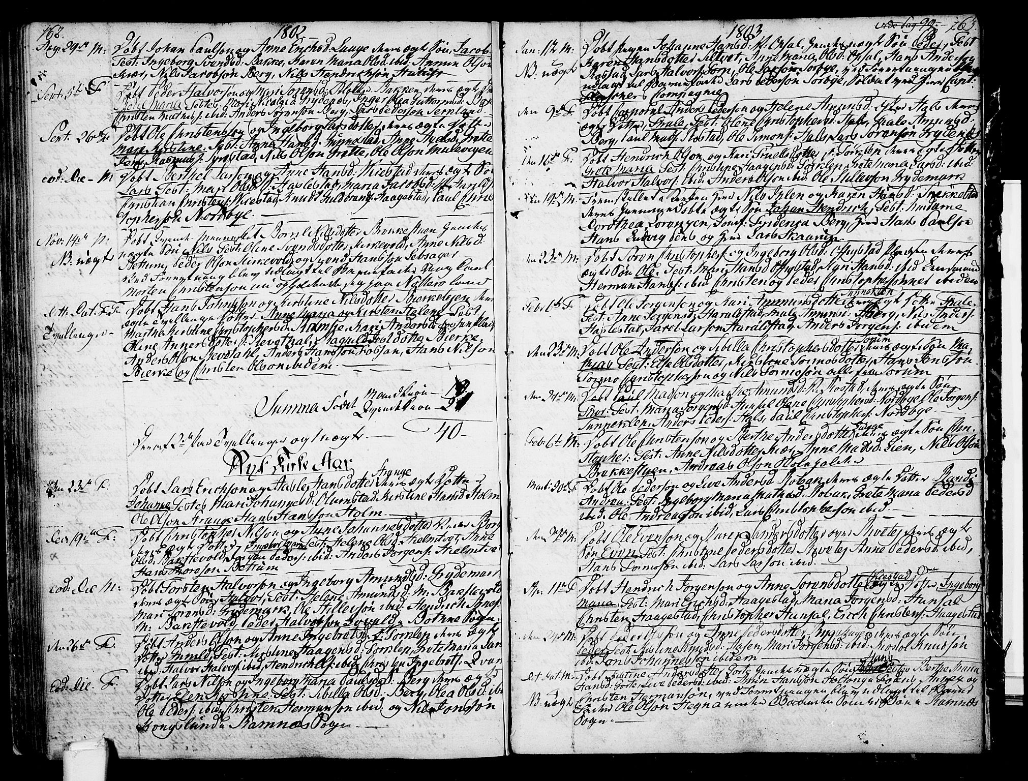 Våle kirkebøker, AV/SAKO-A-334/F/Fa/L0005: Ministerialbok nr. I 5, 1773-1808, s. 162-163