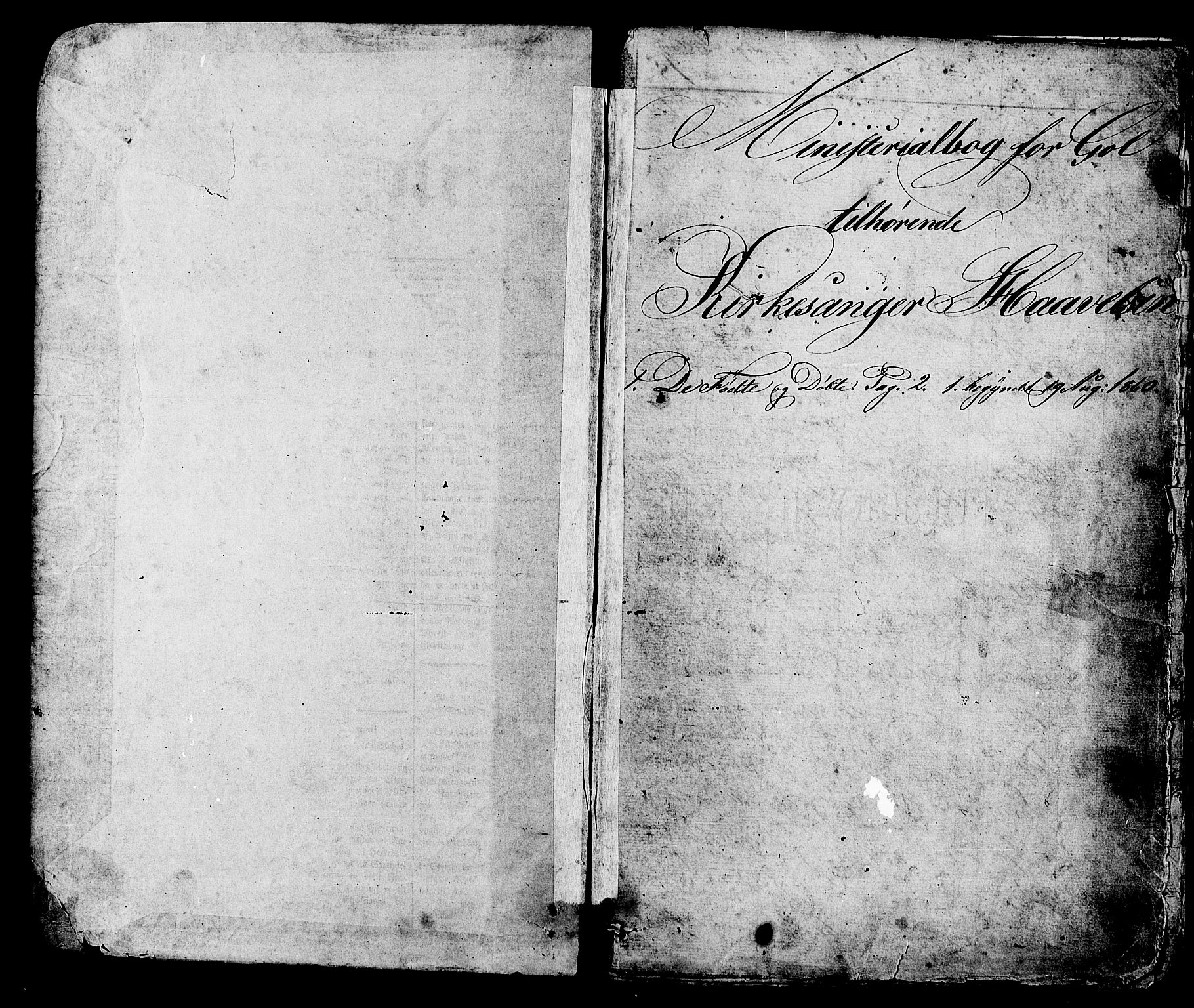 Gol kirkebøker, AV/SAKO-A-226/G/Ga/L0002: Klokkerbok nr. I 2, 1860-1887