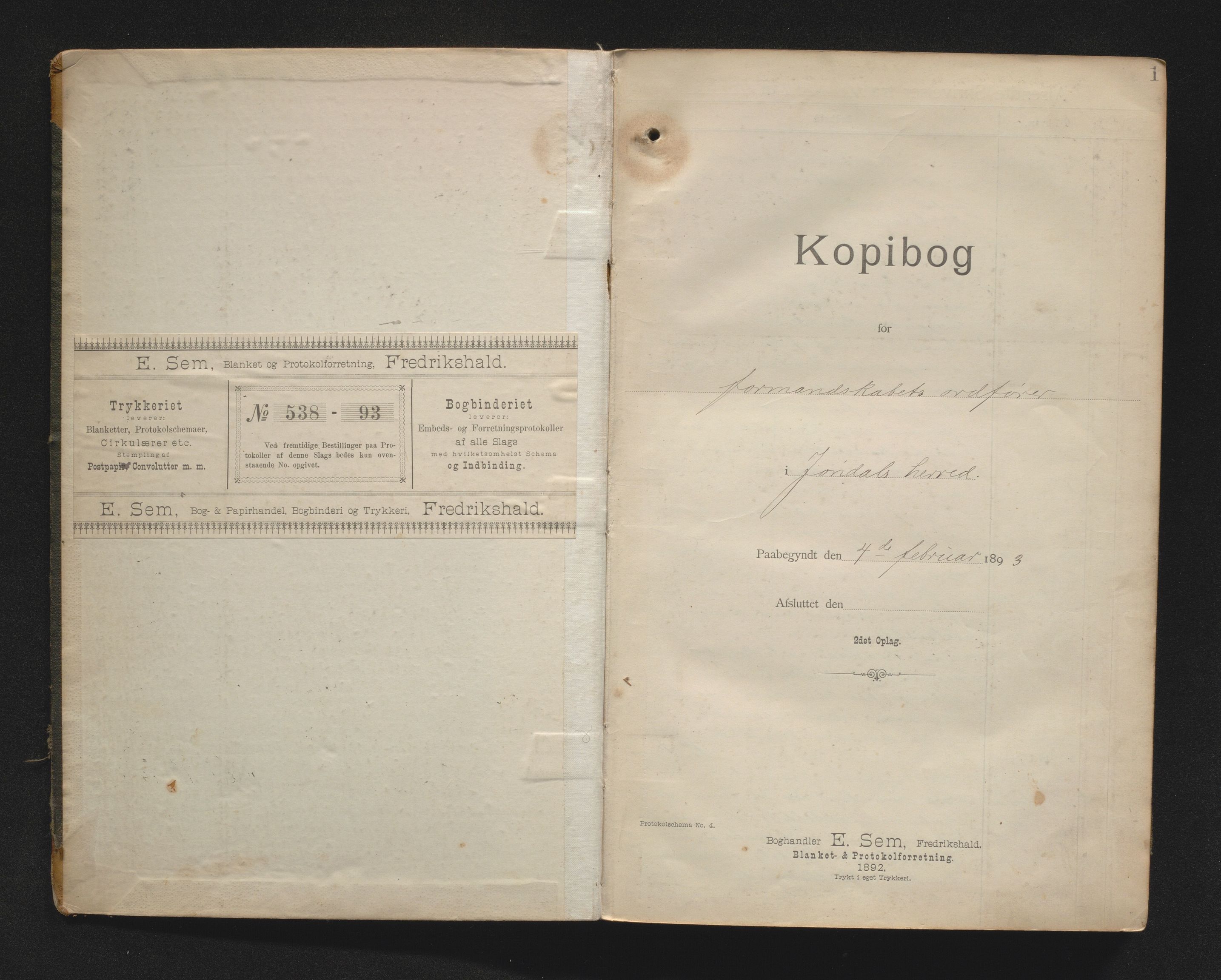 Jondal kommune. Formannskapet, IKAH/1227-021/B/Ba/Baa/L0002: Kopibok, 1845-1892