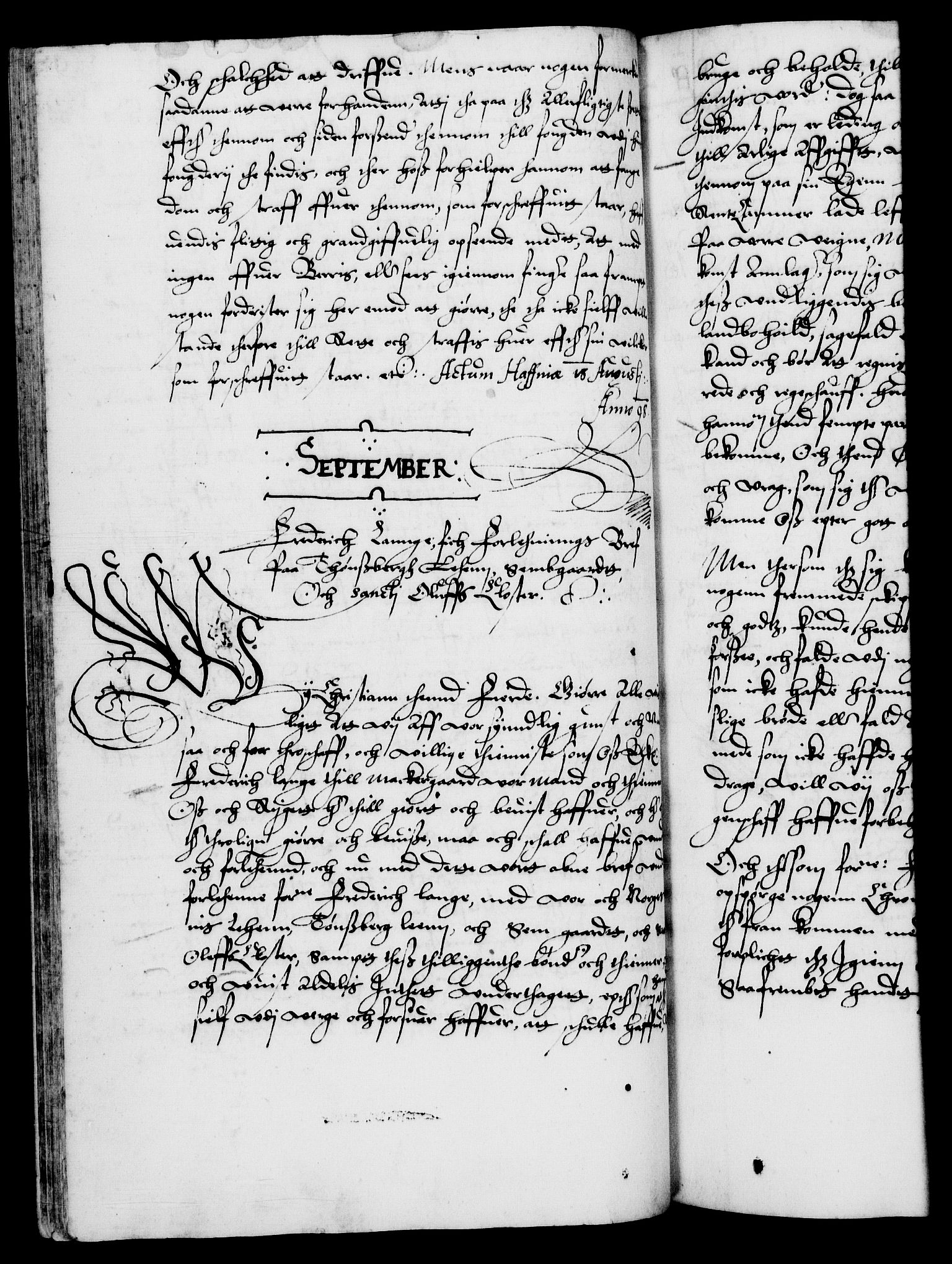 Danske Kanselli 1572-1799, RA/EA-3023/F/Fc/Fca/Fcaa/L0003: Norske registre (mikrofilm), 1596-1616, s. 97b