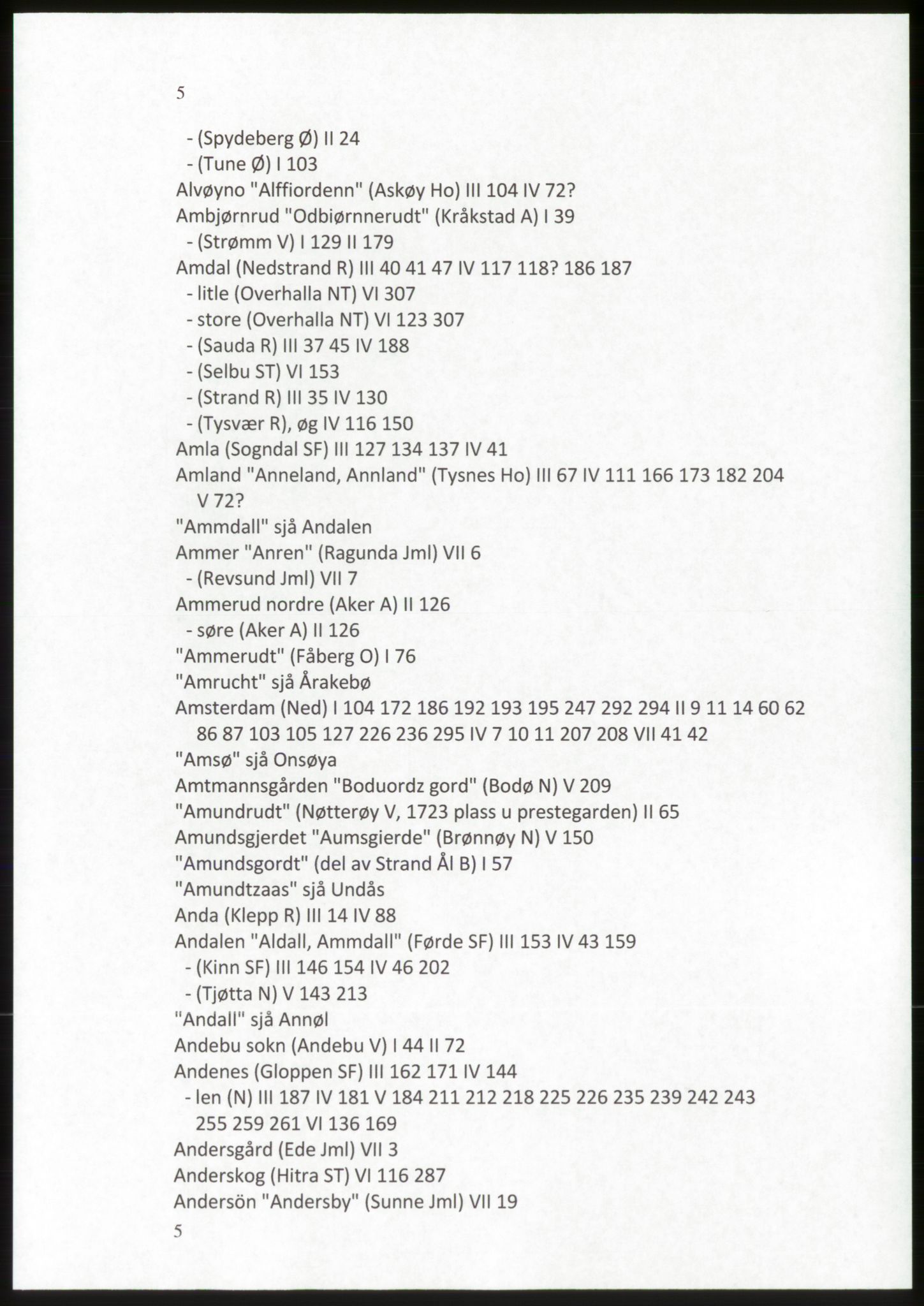 Publikasjoner utgitt av Arkivverket, PUBL/PUBL-001/C/0009: Stedsnavnregister, 1548-1567, s. 5