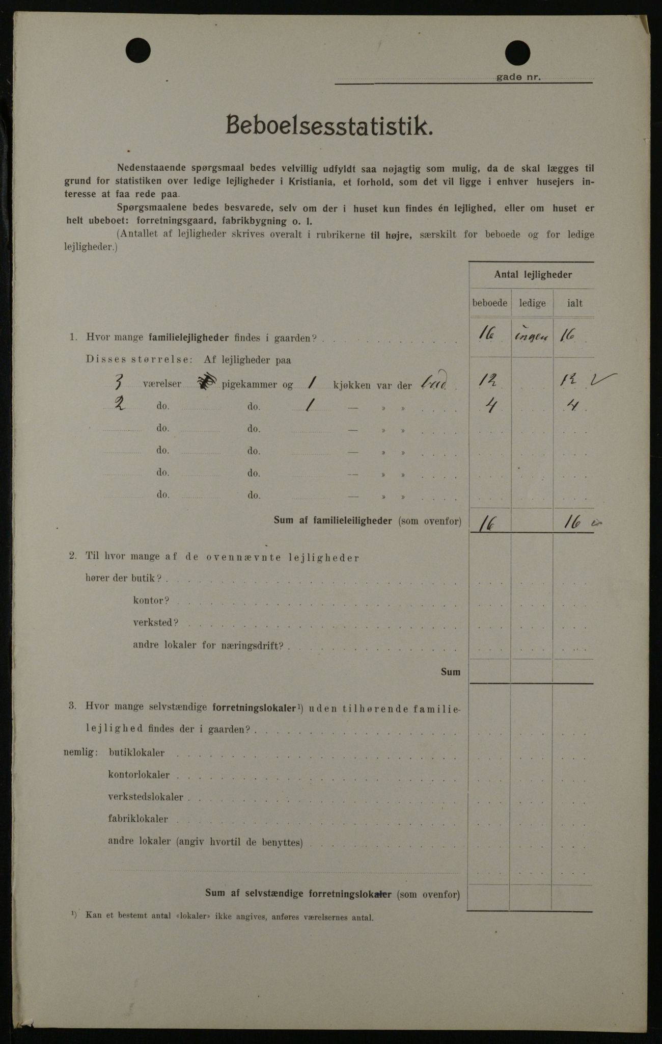 OBA, Kommunal folketelling 1.2.1908 for Kristiania kjøpstad, 1908, s. 7860