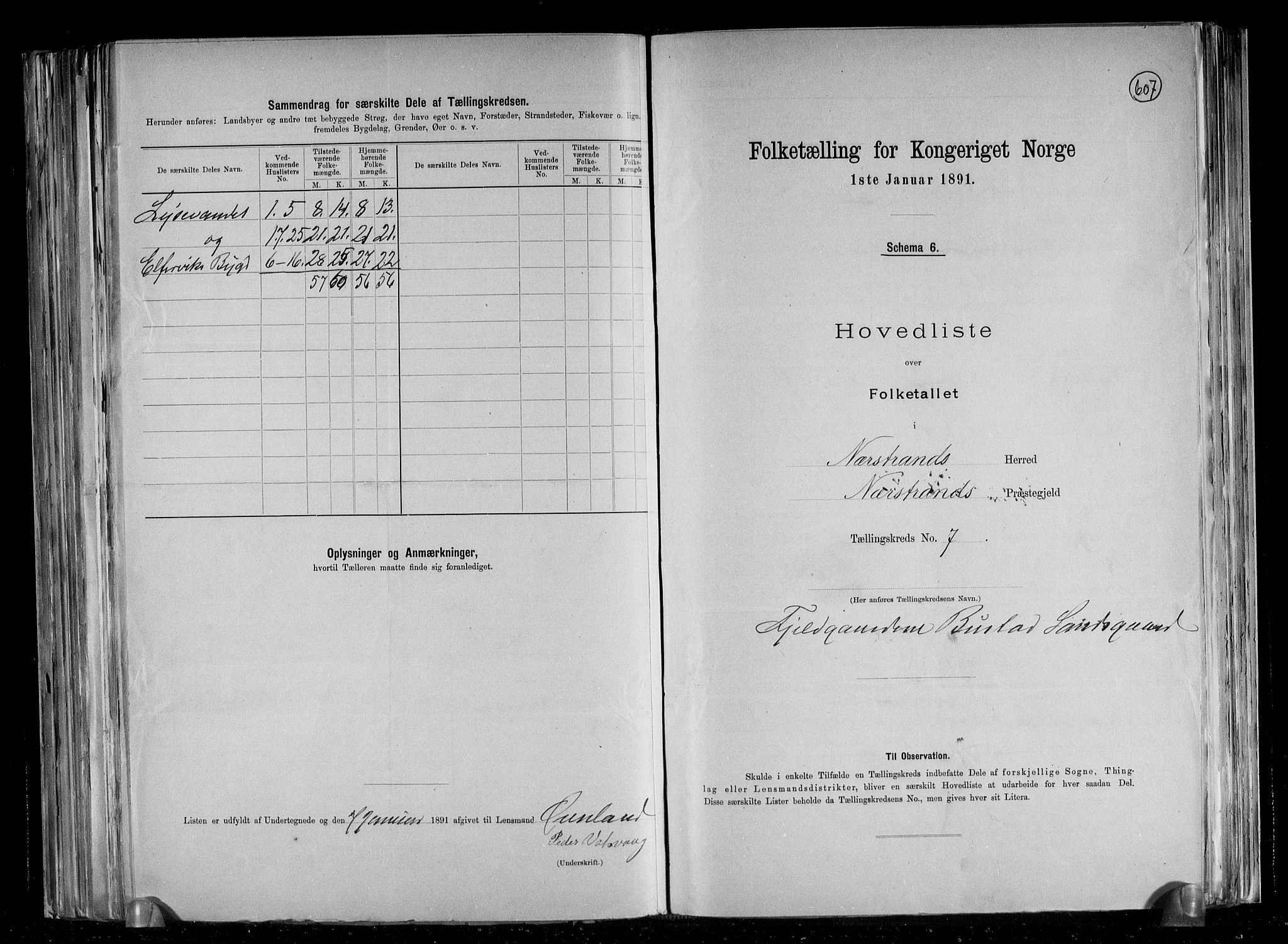 RA, Folketelling 1891 for 1139 Nedstrand herred, 1891, s. 17