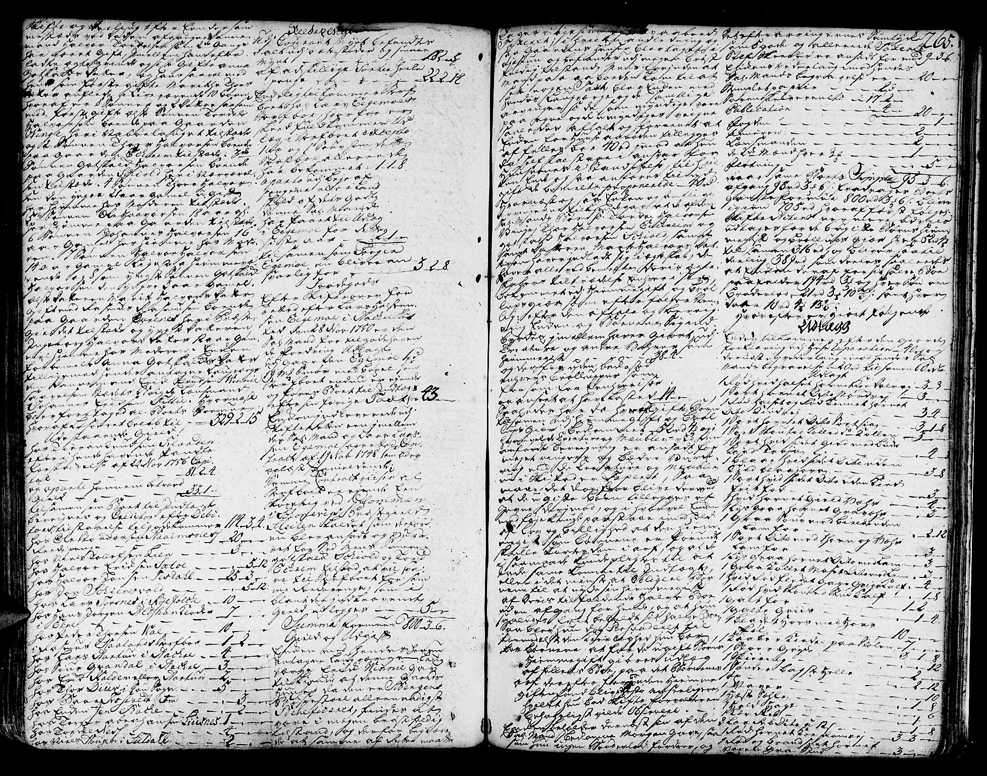 Sunnhordland sorenskrivar, SAB/A-2401/1/H/Ha/Haa/L0007: Skifteprotokollar. Register på lesesal. Fol. 901- ut, 1755-1760, s. 264b-265a