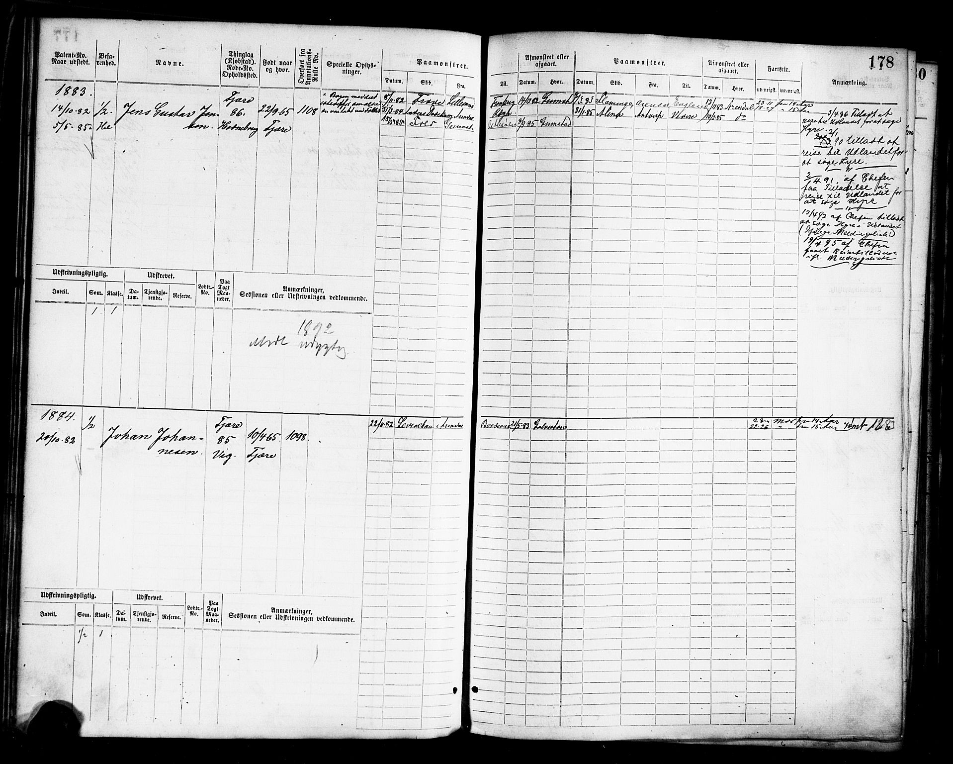 Grimstad mønstringskrets, AV/SAK-2031-0013/F/Fb/L0011: Hovedrulle nr 1529-2290, V-24, 1877-1889, s. 183