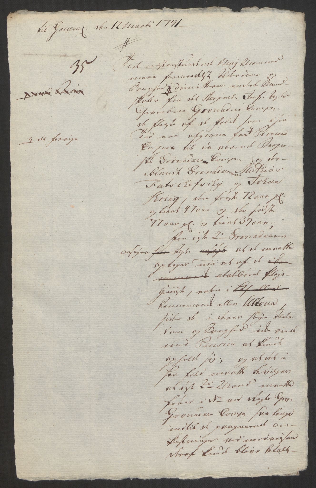 Forsvaret, Den norske kvesthuskasse/krigshospitalkasse, AV/RA-RAFA-1887/F/Fa/L0008: Konsepter, 1790-1793, s. 411