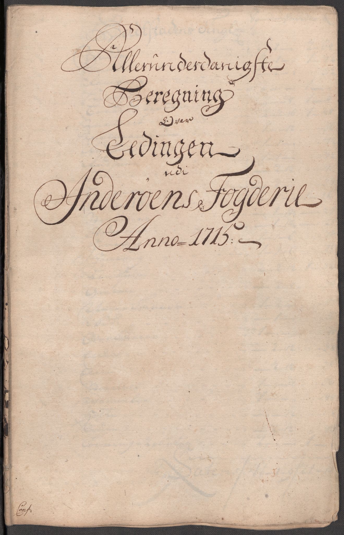 Rentekammeret inntil 1814, Reviderte regnskaper, Fogderegnskap, RA/EA-4092/R63/L4323: Fogderegnskap Inderøy, 1715, s. 235