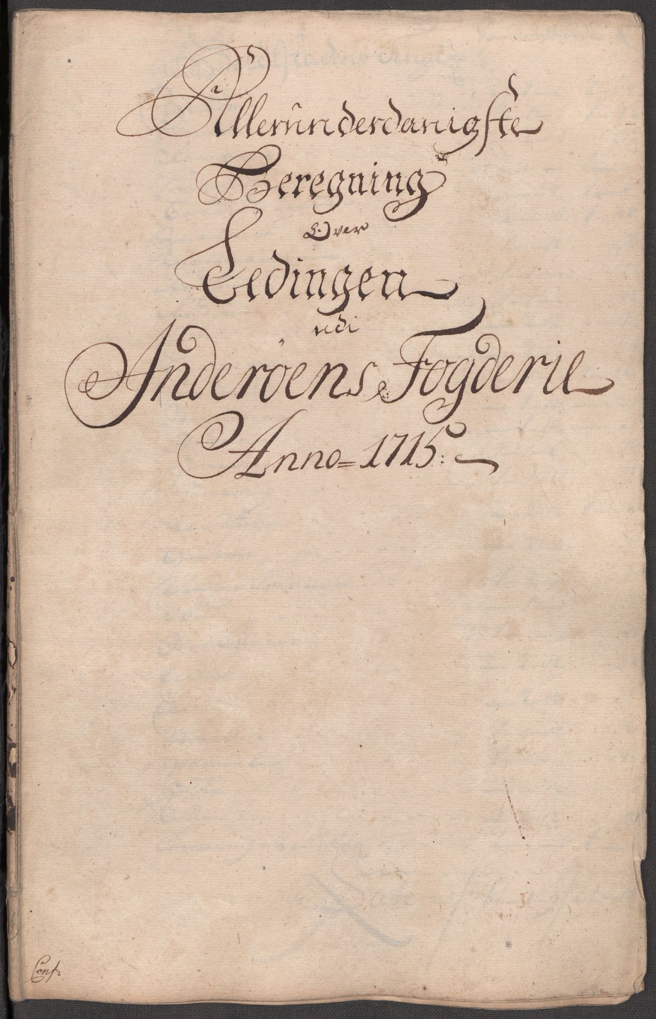 Rentekammeret inntil 1814, Reviderte regnskaper, Fogderegnskap, AV/RA-EA-4092/R63/L4323: Fogderegnskap Inderøy, 1715, s. 235