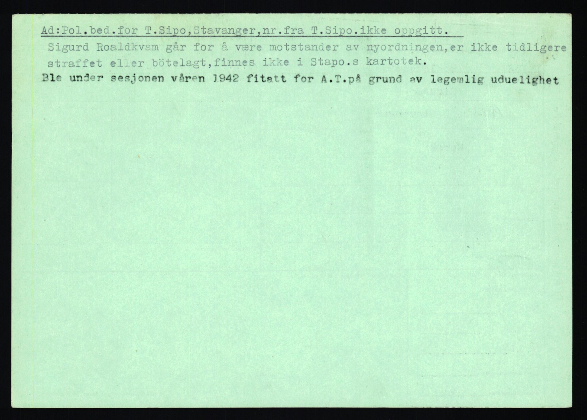 Statspolitiet - Hovedkontoret / Osloavdelingen, AV/RA-S-1329/C/Ca/L0013: Raa - Servold, 1943-1945, s. 1535