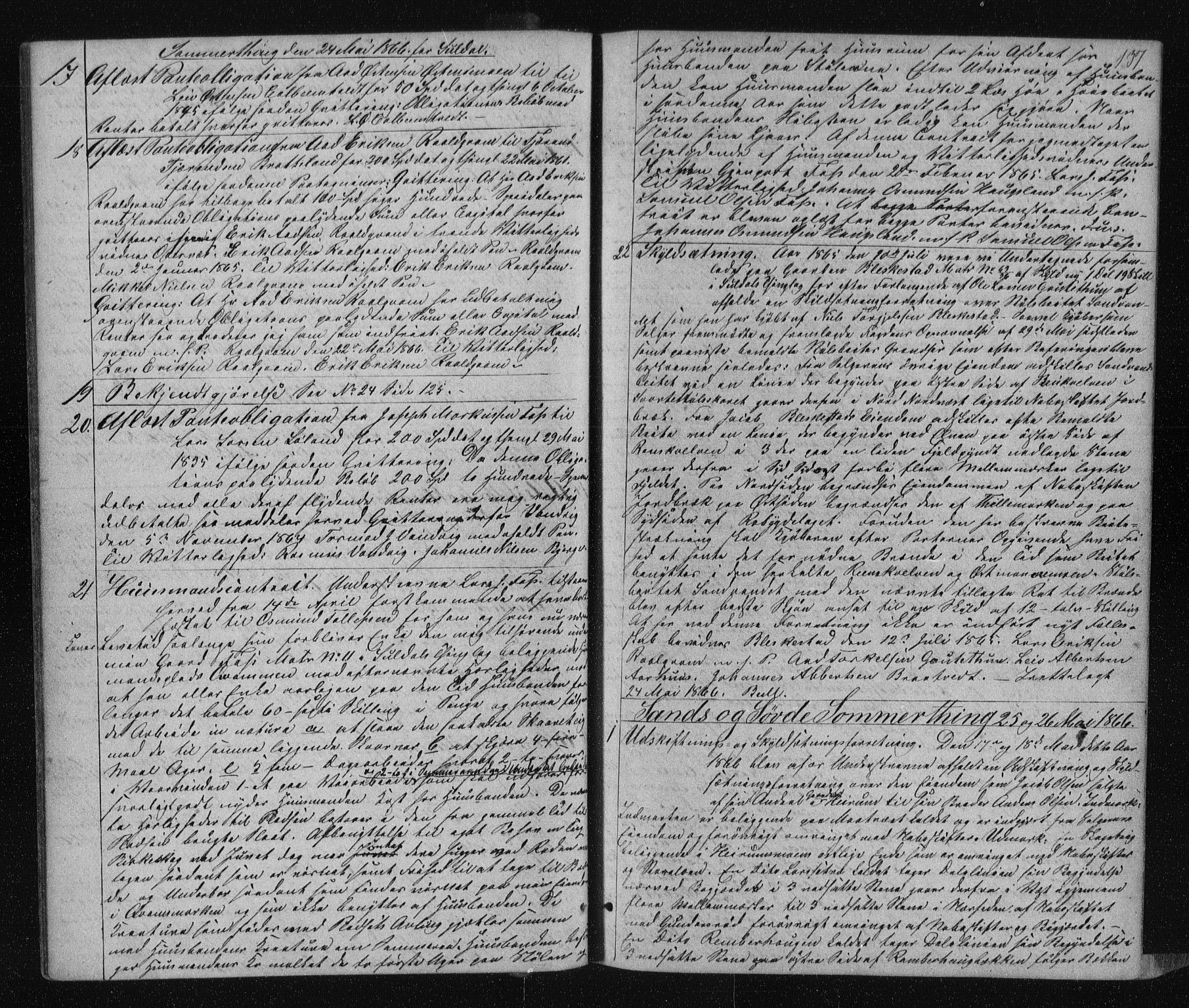 Ryfylke tingrett, AV/SAST-A-100055/001/II/IIB/L0029: Pantebok nr. 11, 1865-1870, s. 137