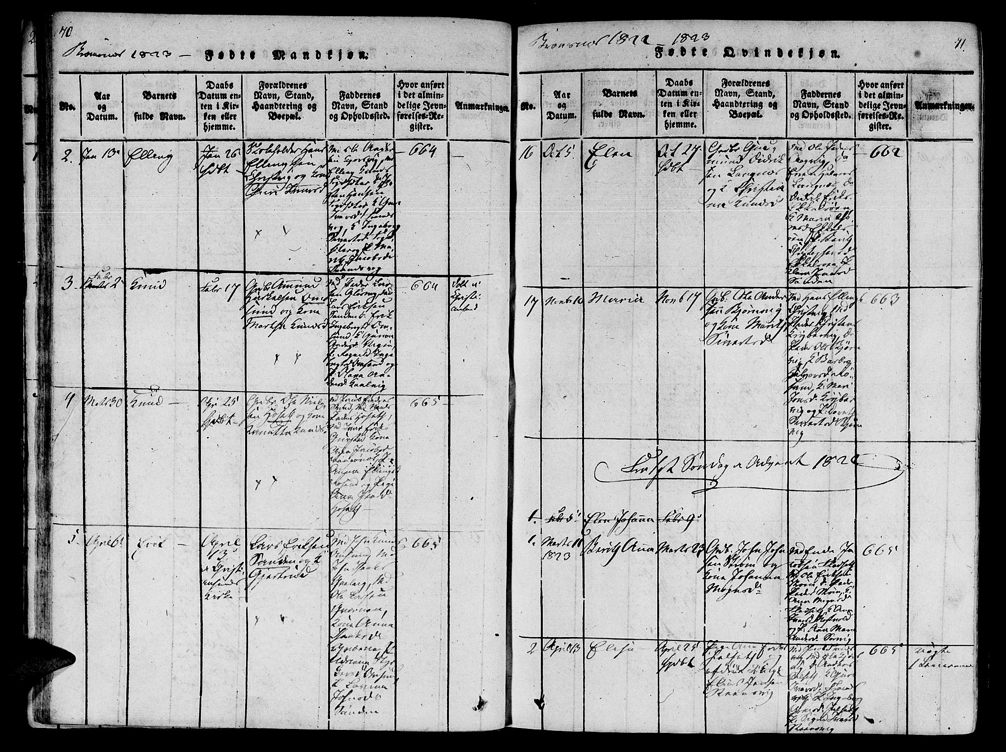 Ministerialprotokoller, klokkerbøker og fødselsregistre - Møre og Romsdal, SAT/A-1454/568/L0800: Ministerialbok nr. 568A09 /2, 1820-1830, s. 70-71