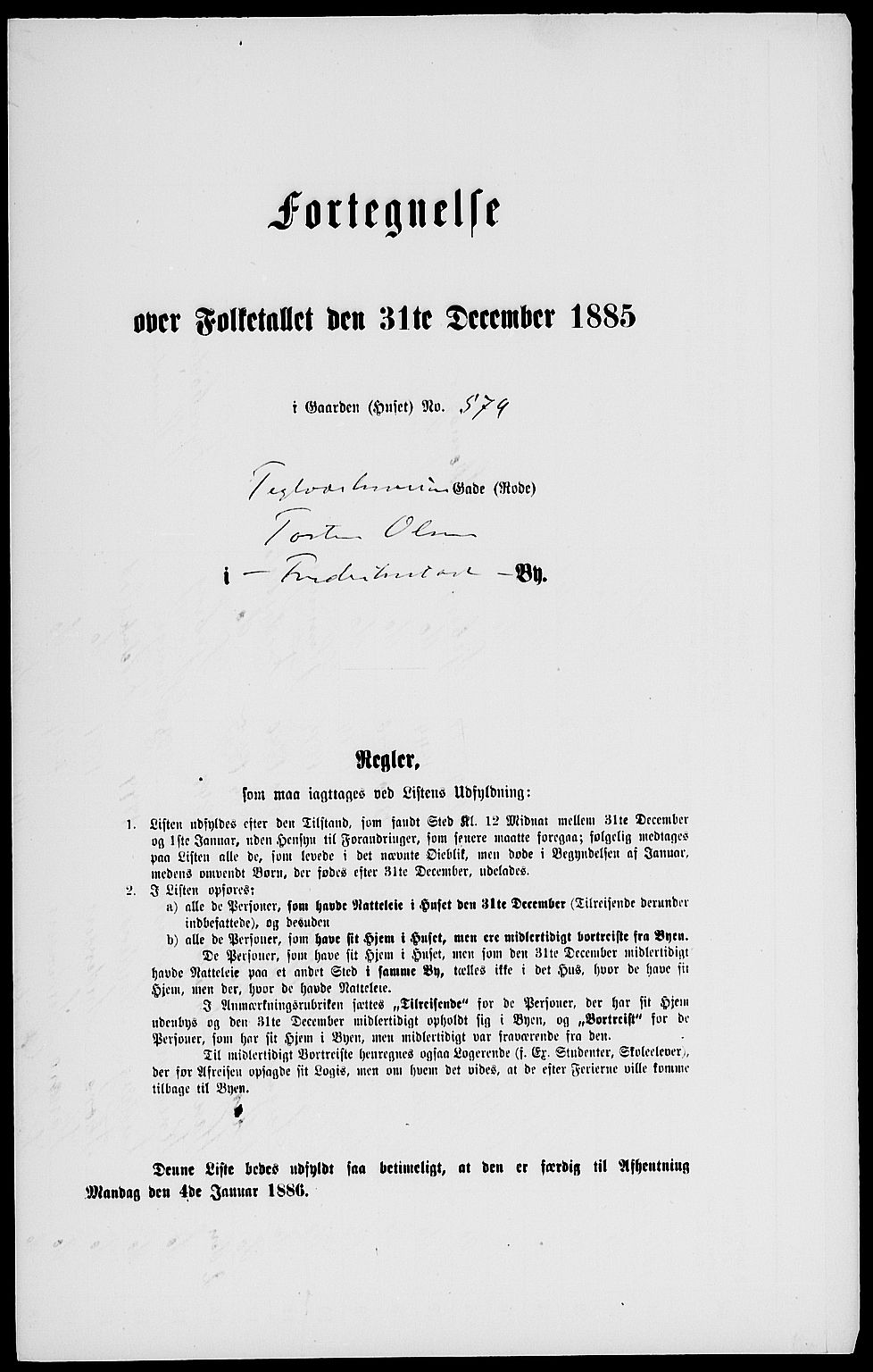 RA, Folketelling 1885 for 0103 Fredrikstad kjøpstad, 1885, s. 1564