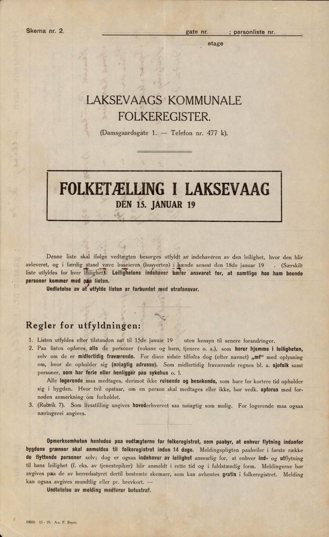 Laksevåg kommune. Folkeregisteret, BBA/A-1586/E/Ea/L0009: Folketellingskjema 1924, 1924