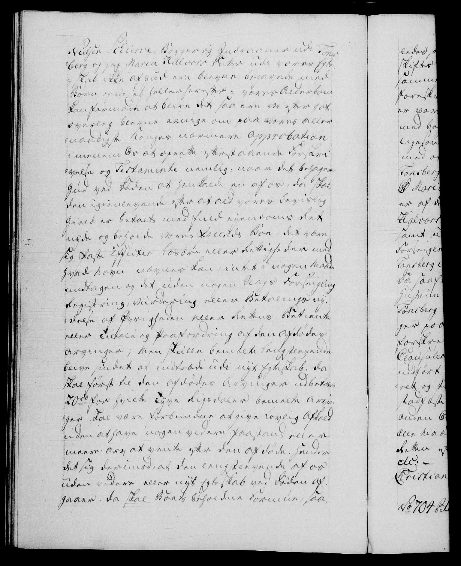 Danske Kanselli 1572-1799, RA/EA-3023/F/Fc/Fca/Fcaa/L0050: Norske registre, 1784-1785, s. 408b