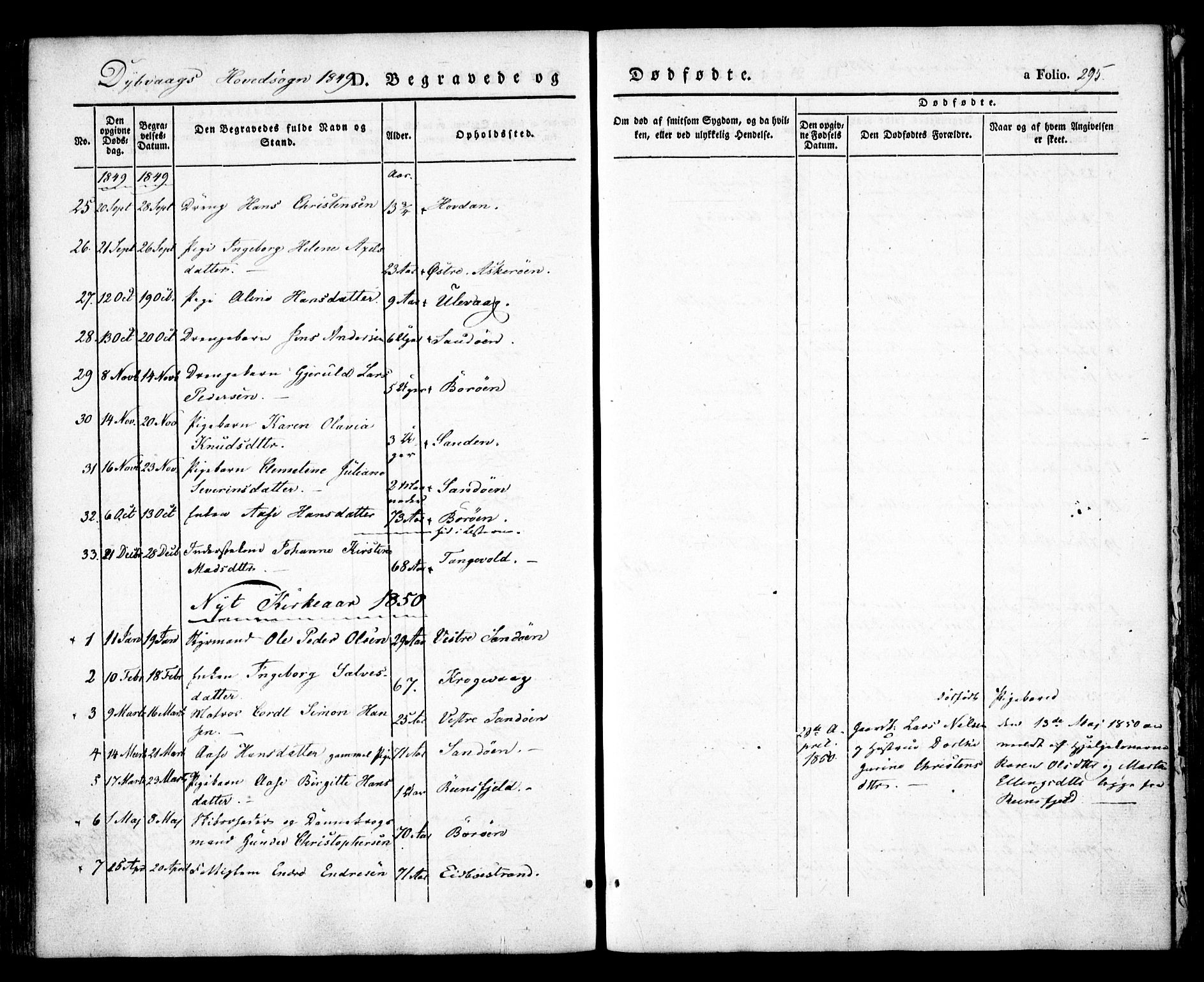 Dypvåg sokneprestkontor, SAK/1111-0007/F/Fa/Faa/L0005: Ministerialbok nr. A 5, 1841-1854, s. 295