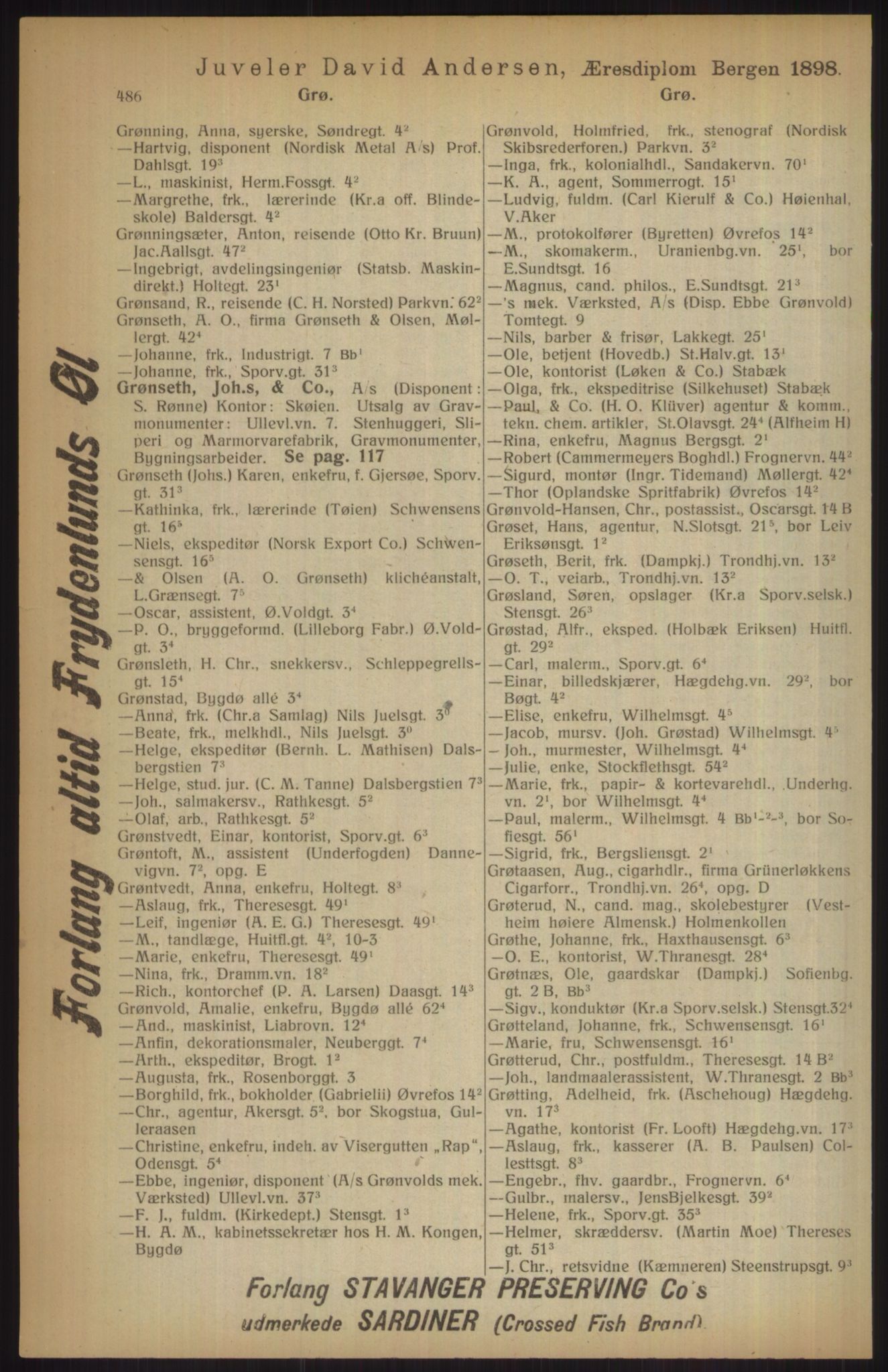 Kristiania/Oslo adressebok, PUBL/-, 1915, s. 486