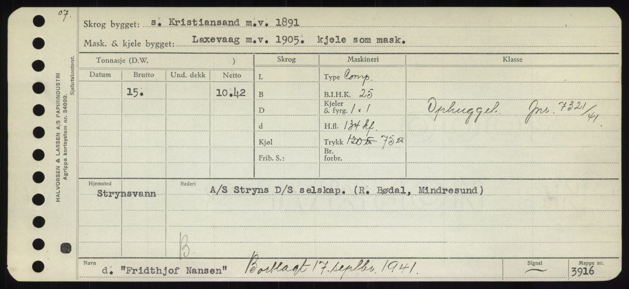 Sjøfartsdirektoratet med forløpere, Skipsmålingen, RA/S-1627/H/Hd/L0011: Fartøy, Fla-Får, s. 431