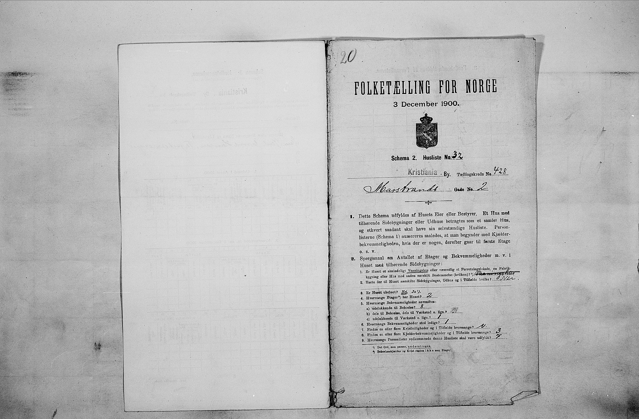 SAO, Folketelling 1900 for 0301 Kristiania kjøpstad, 1900, s. 58677