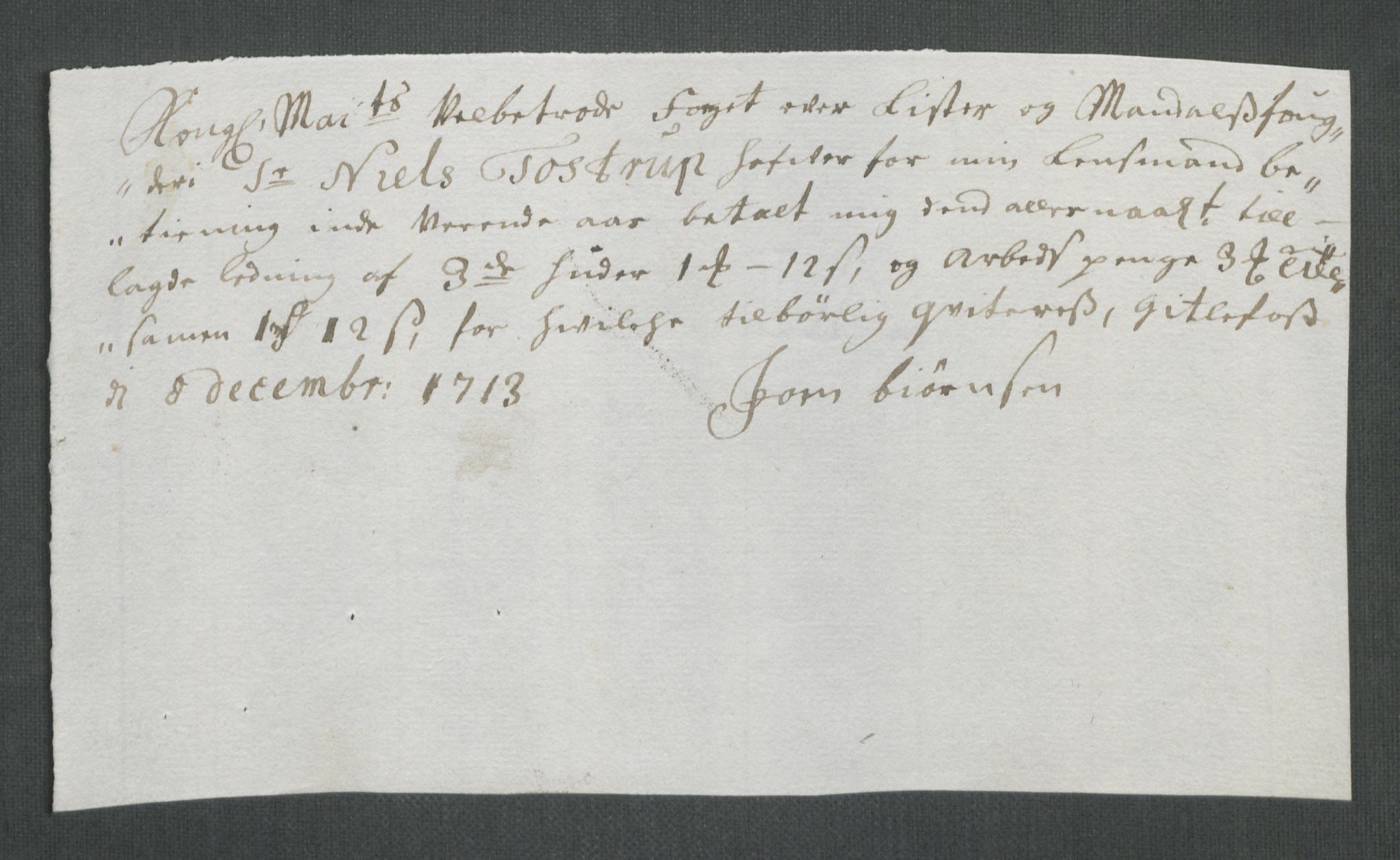 Rentekammeret inntil 1814, Reviderte regnskaper, Fogderegnskap, AV/RA-EA-4092/R43/L2556: Fogderegnskap Lista og Mandal, 1713, s. 449