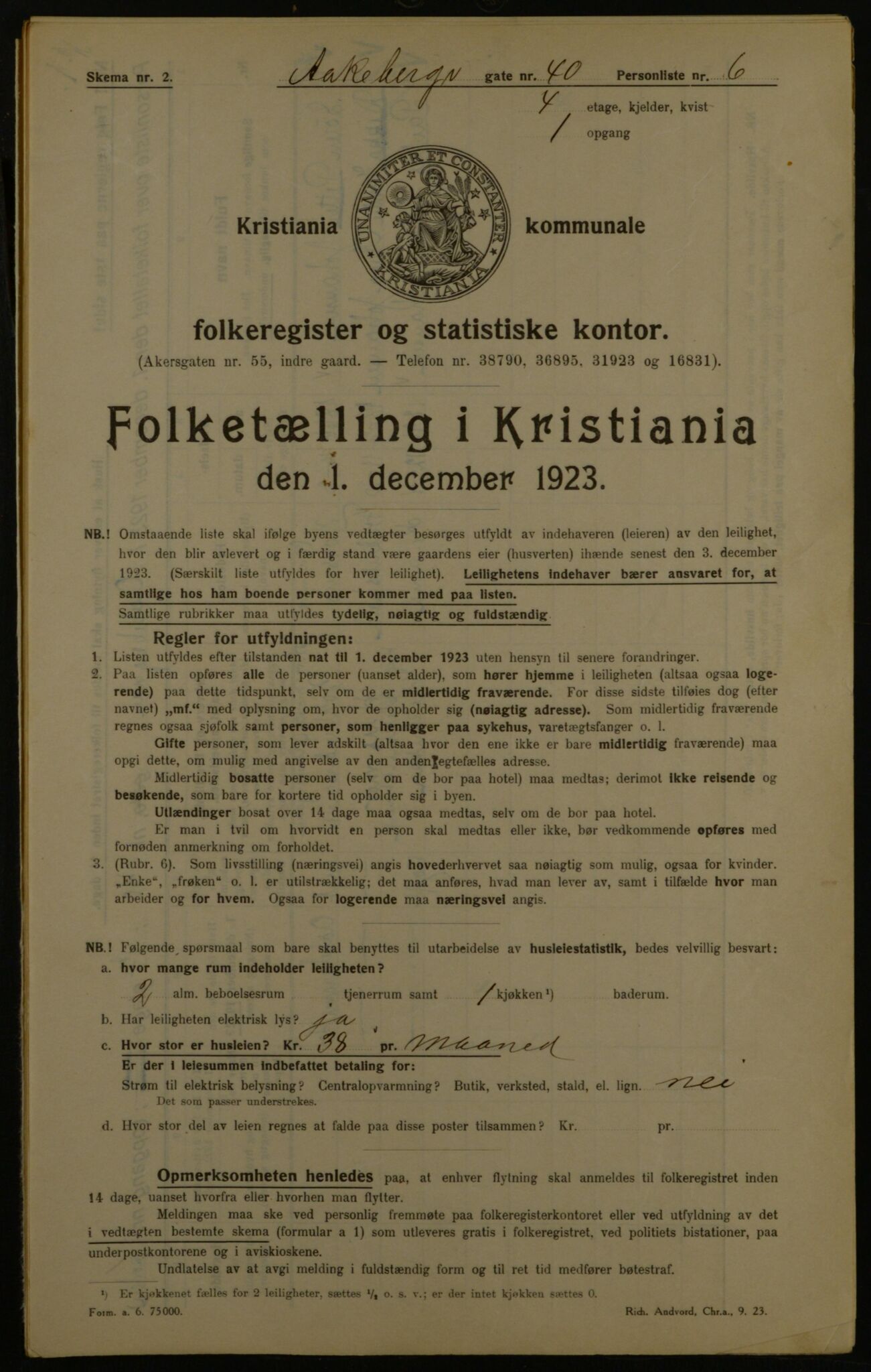 OBA, Kommunal folketelling 1.12.1923 for Kristiania, 1923, s. 143762