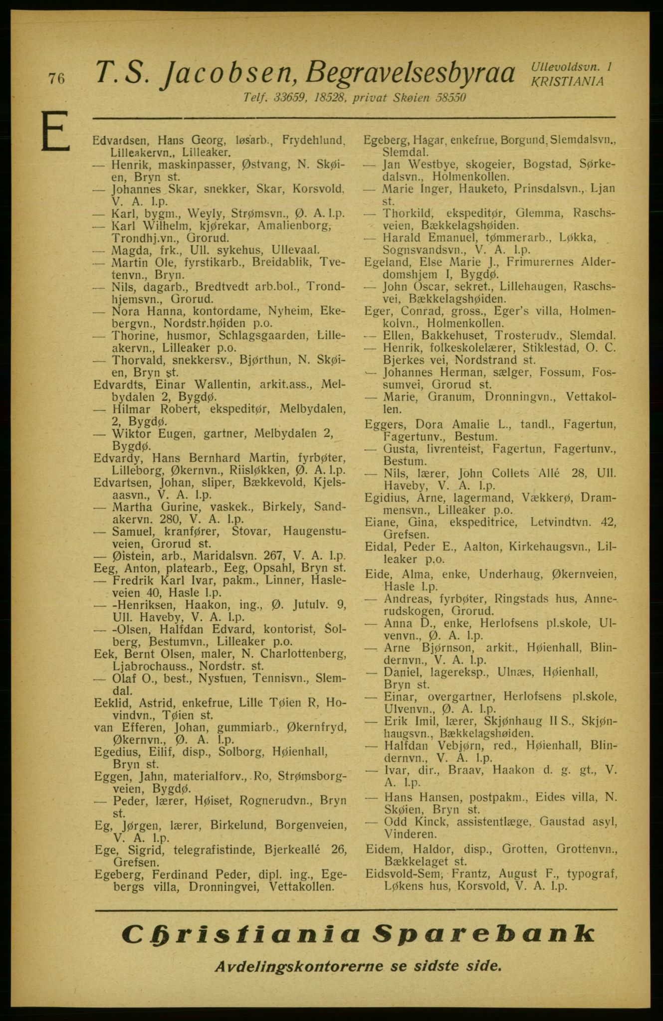 Aker adressebok/adressekalender, PUBL/001/A/002: Akers adressekalender, 1922, s. 76