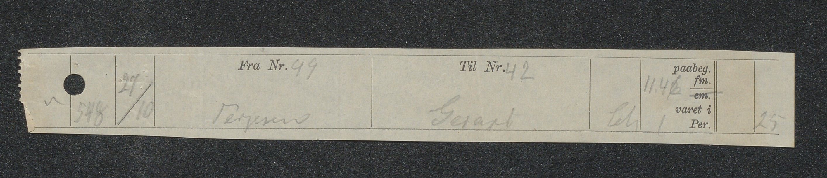 O. Terjesens rederi, AAKS/PA-2525/R/R02/L0002: Regnskapsbilag, 1899-1904