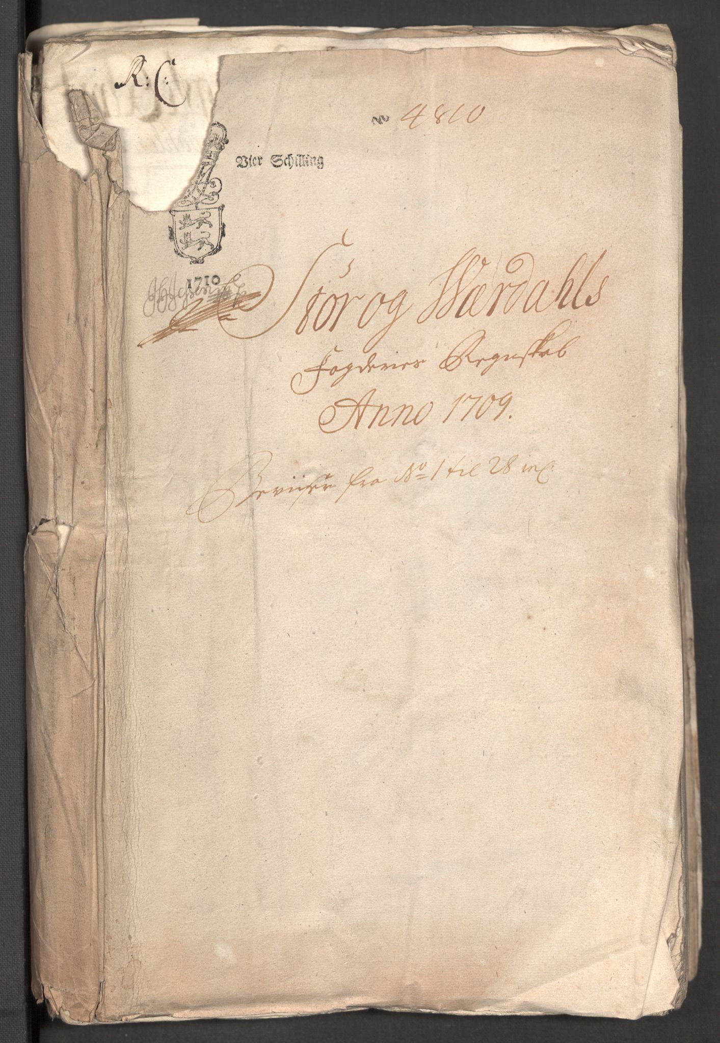 Rentekammeret inntil 1814, Reviderte regnskaper, Fogderegnskap, RA/EA-4092/R62/L4199: Fogderegnskap Stjørdal og Verdal, 1709, s. 3