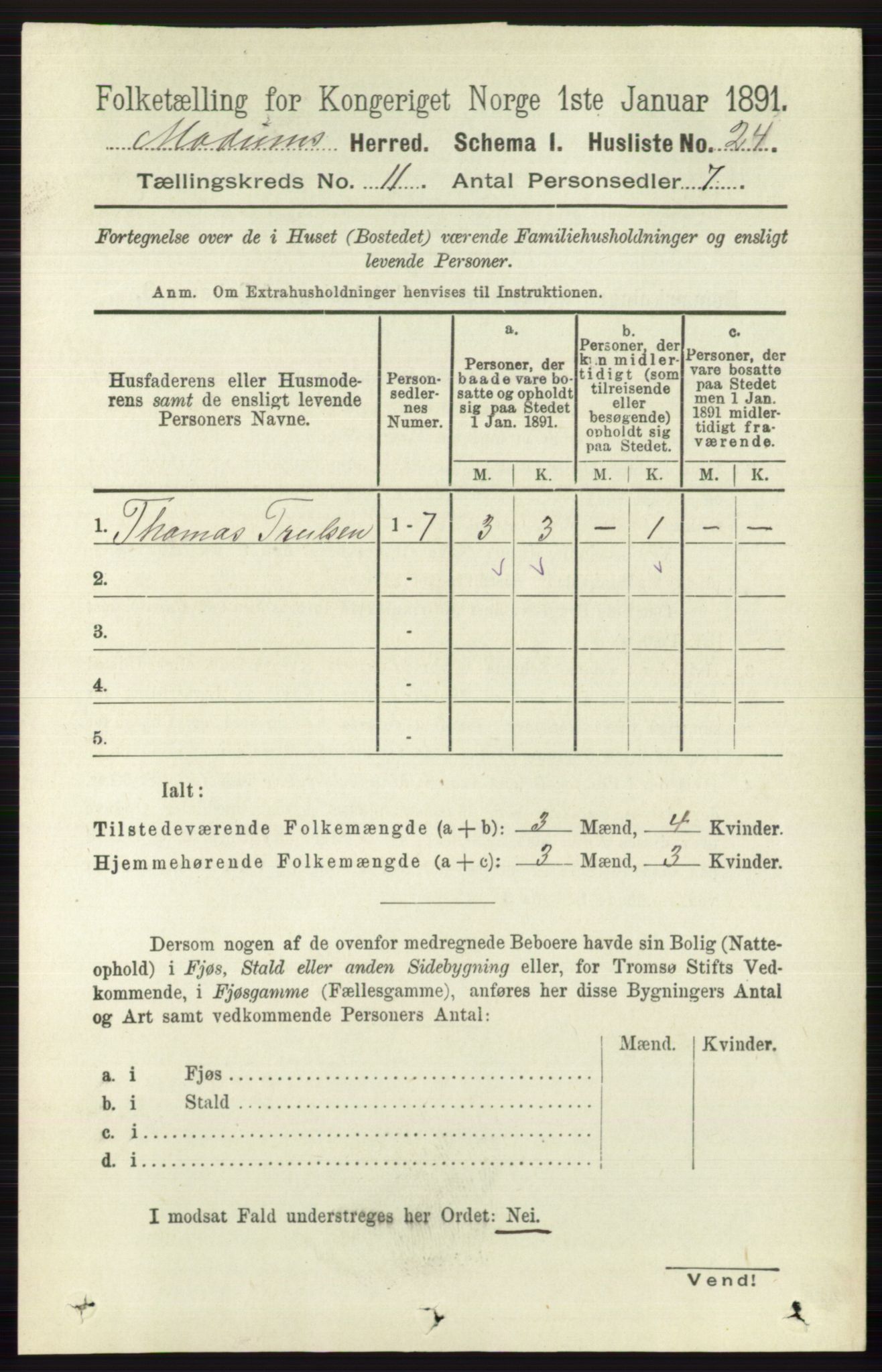 RA, Folketelling 1891 for 0623 Modum herred, 1891, s. 4105