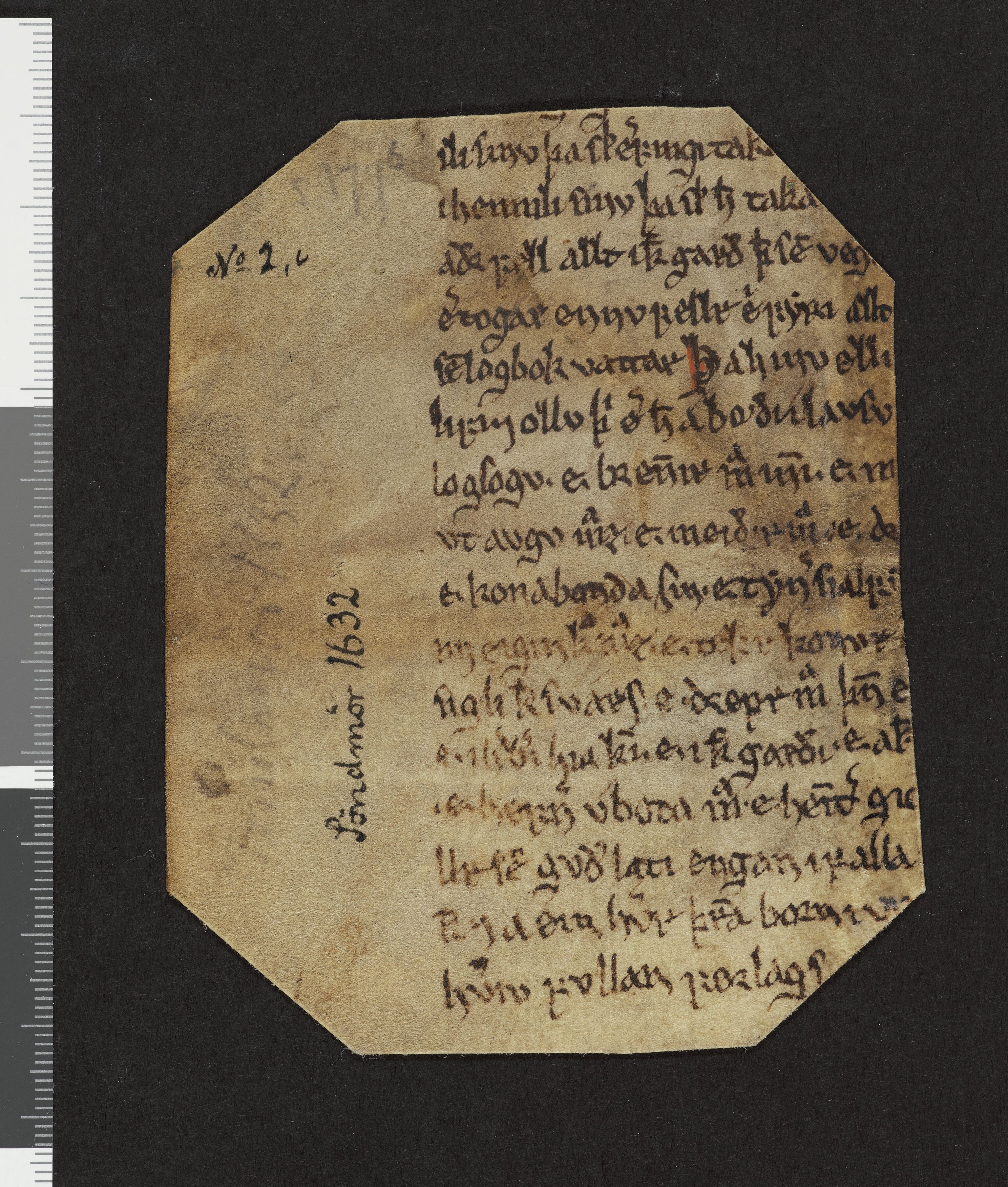 Riksarkivets diplomsamling, RA/EA-5965/F26/L0002: Norrøne membranfragmenter bestand 2-9 (10), 1100-1536, s. 69