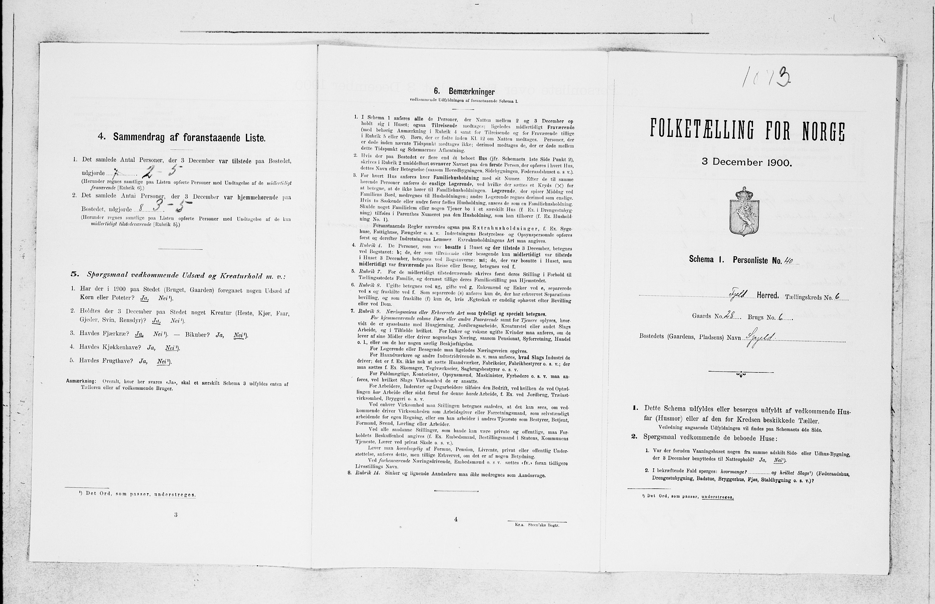 SAB, Folketelling 1900 for 1246 Fjell herred, 1900, s. 732