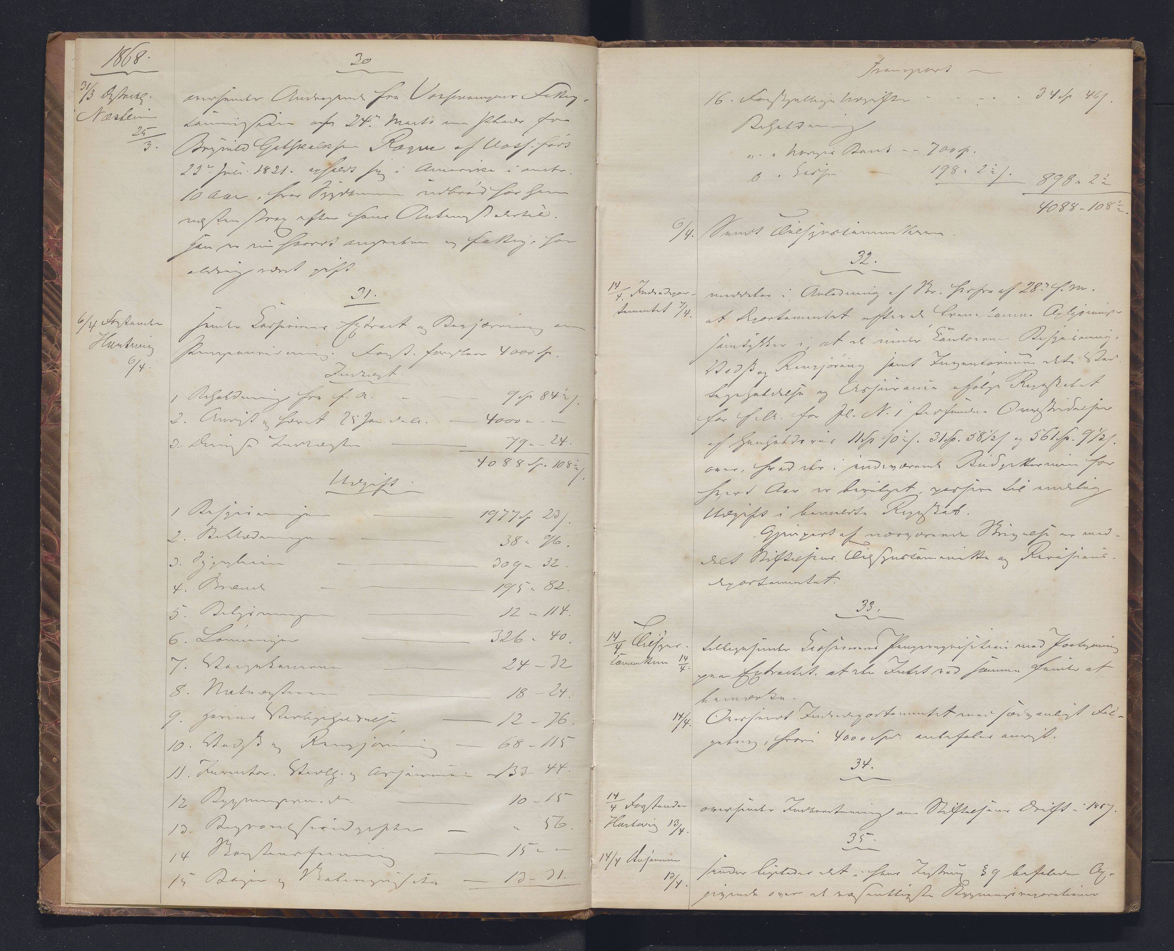 Lepraarkiver - Pleiestiftelsen for spedalske no.1, AV/SAB-A-60601/B.c/L0005: Journal, 1868-1875