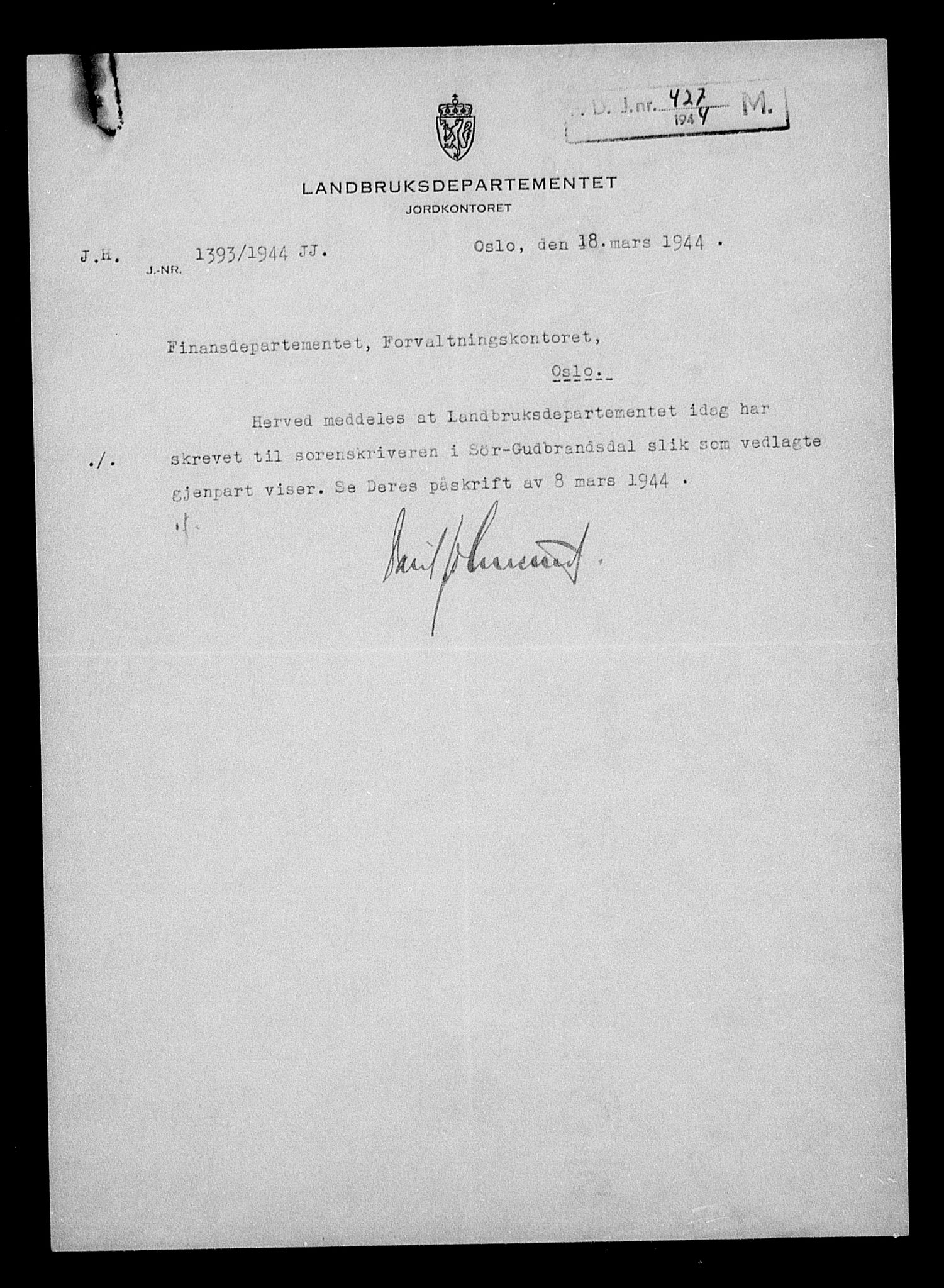Justisdepartementet, Tilbakeføringskontoret for inndratte formuer, AV/RA-S-1564/H/Hc/Hcc/L0949: --, 1945-1947, s. 719