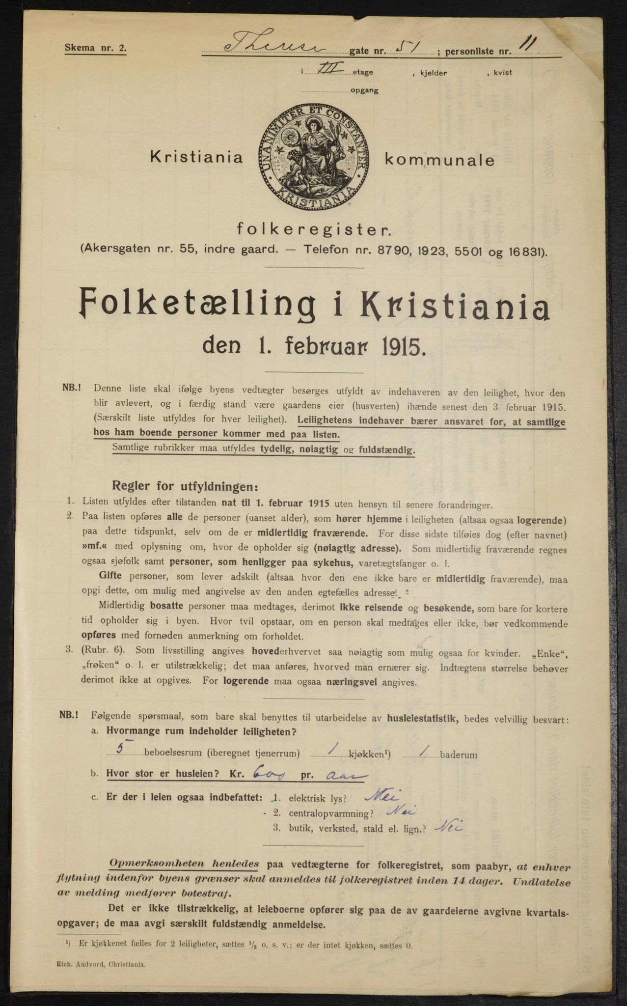 OBA, Kommunal folketelling 1.2.1915 for Kristiania, 1915, s. 109038