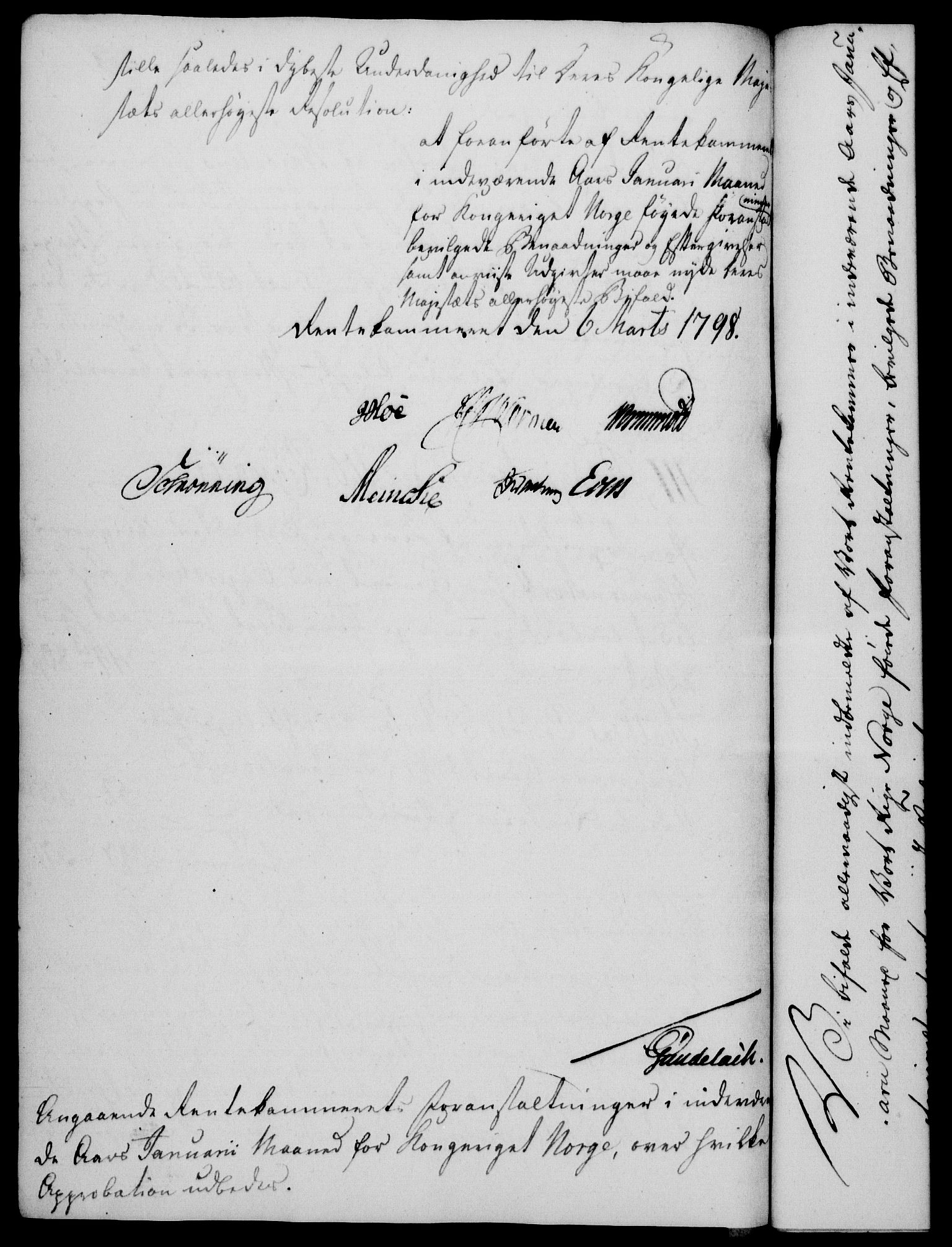 Rentekammeret, Kammerkanselliet, RA/EA-3111/G/Gf/Gfa/L0080: Norsk relasjons- og resolusjonsprotokoll (merket RK 52.80), 1798, s. 207