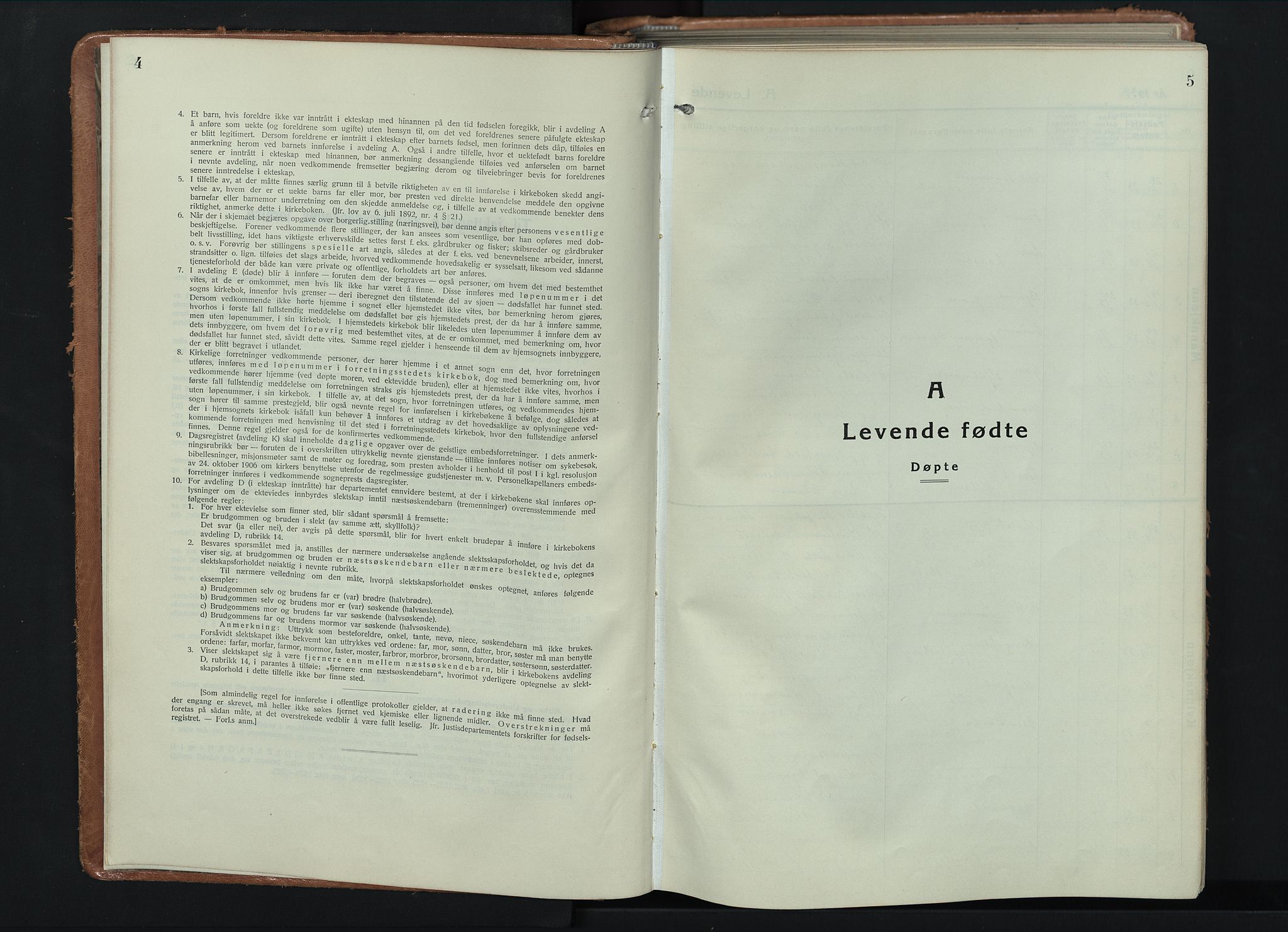Ringsaker prestekontor, SAH/PREST-014/L/La/L0020: Klokkerbok nr. 20, 1934-1946, s. 4-5