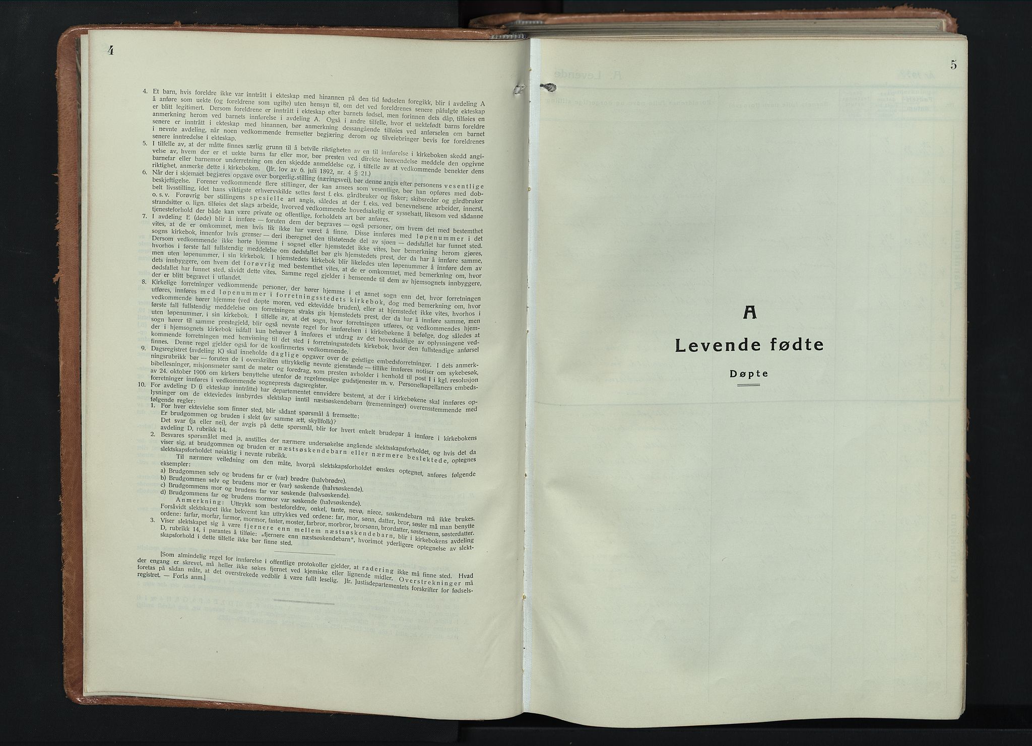 Ringsaker prestekontor, AV/SAH-PREST-014/L/La/L0020: Klokkerbok nr. 20, 1934-1946, s. 4-5