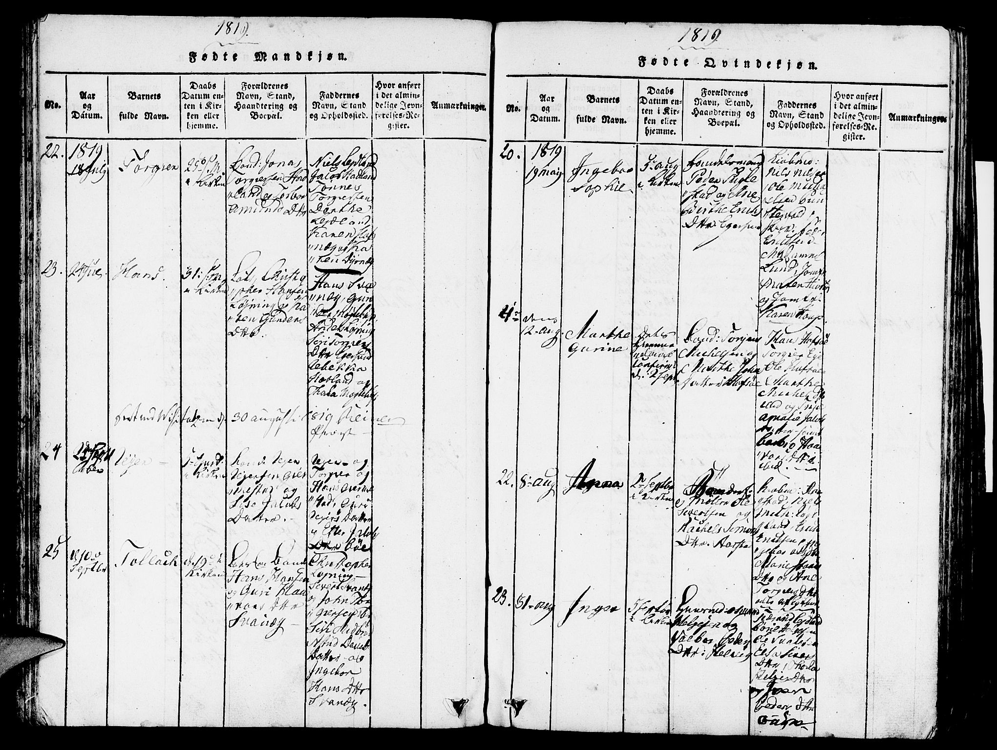 Eigersund sokneprestkontor, AV/SAST-A-101807/S08/L0007: Ministerialbok nr. A 7, 1815-1827