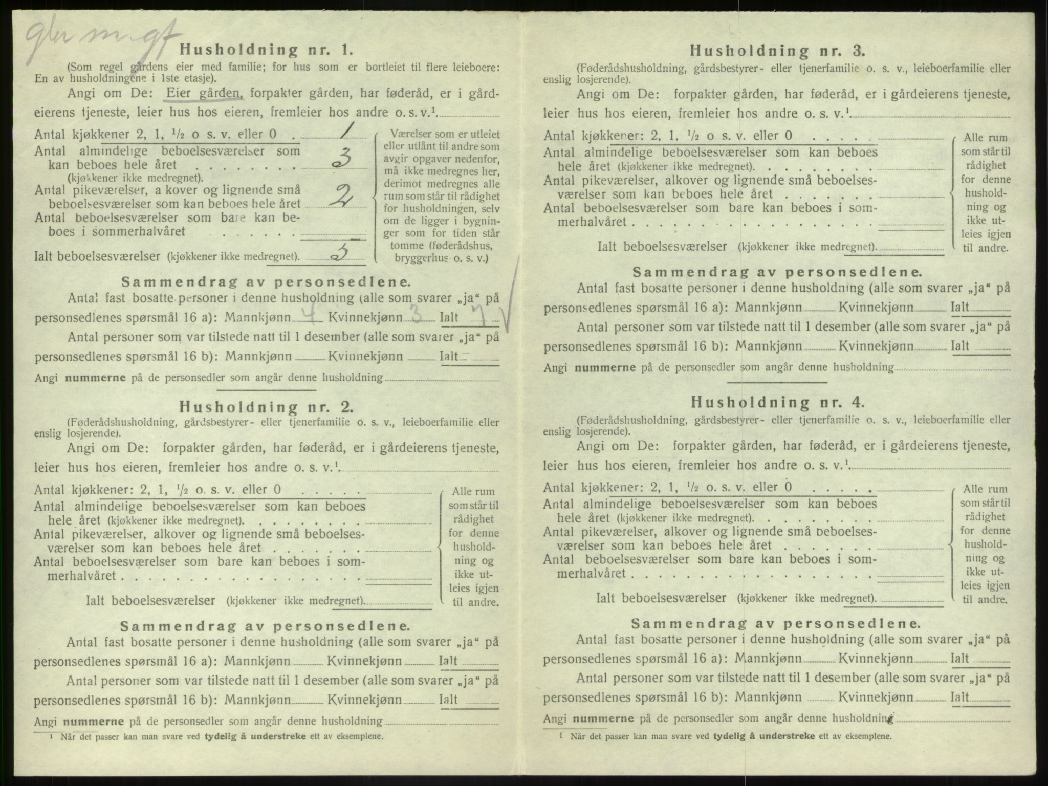 SAB, Folketelling 1920 for 1434 Vevring herred, 1920, s. 201