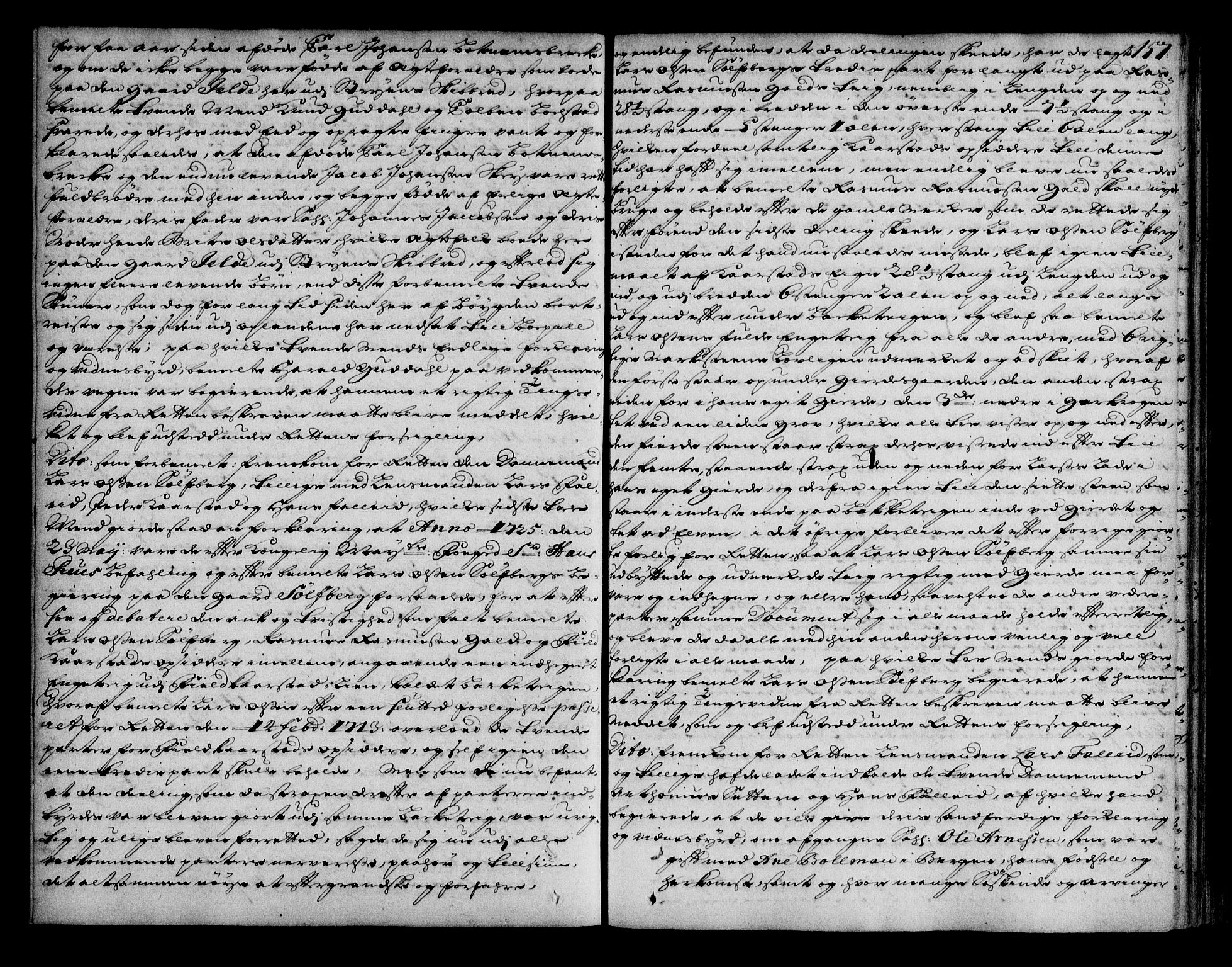 Nordfjord sorenskriveri, SAB/A-2801/01/01a/L0022: Tingbøker (justisprotokoller), 1723-1726, s. 156b-157a