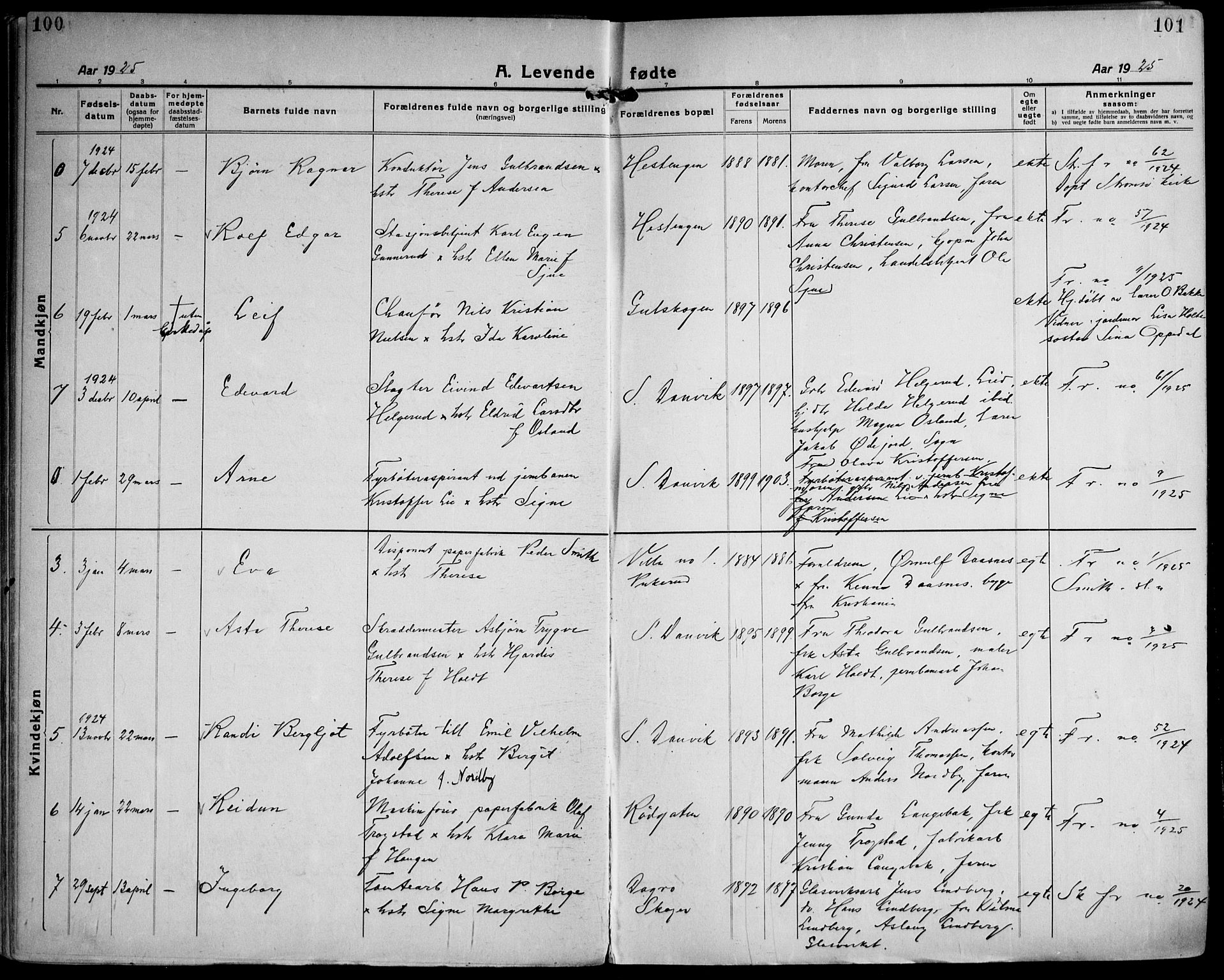 Strømsgodset kirkebøker, AV/SAKO-A-324/F/Fa/L0003: Ministerialbok nr. 3, 1920-1936, s. 100-101