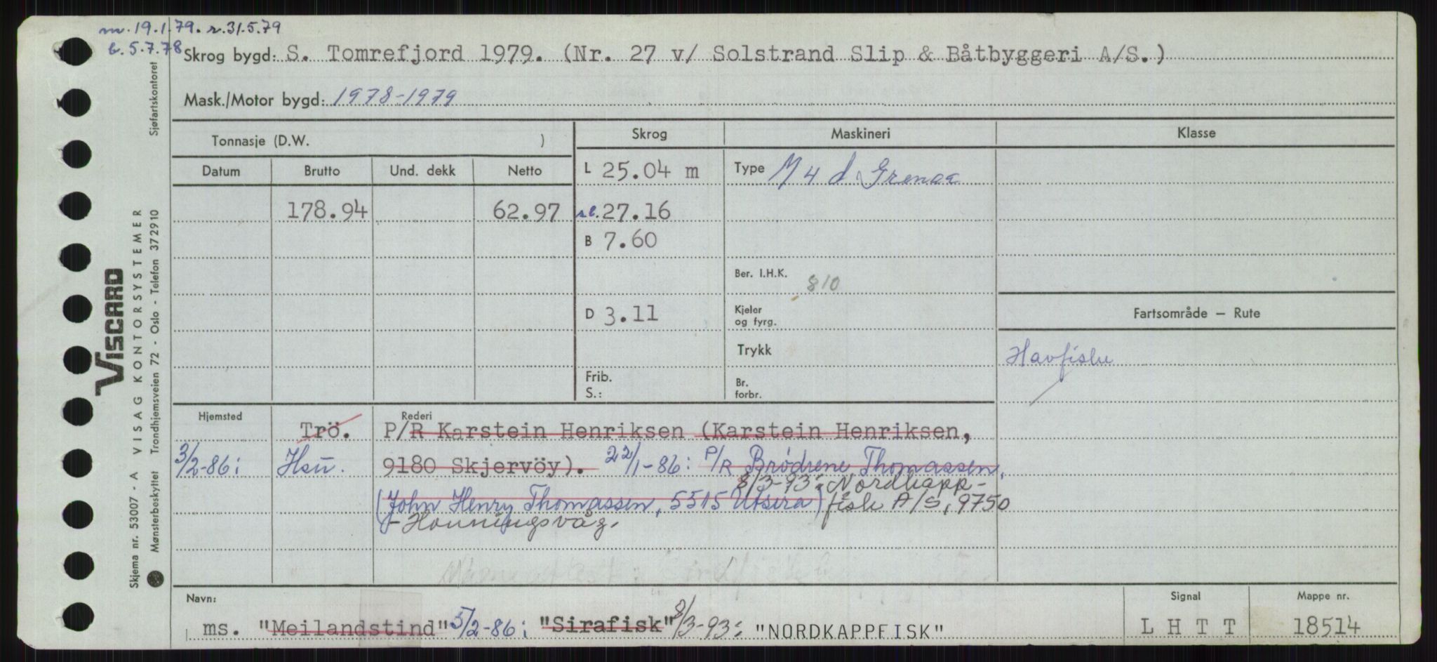 Sjøfartsdirektoratet med forløpere, Skipsmålingen, RA/S-1627/H/Ha/L0004/0001: Fartøy, Mas-R / Fartøy, Mas-Odd, s. 649