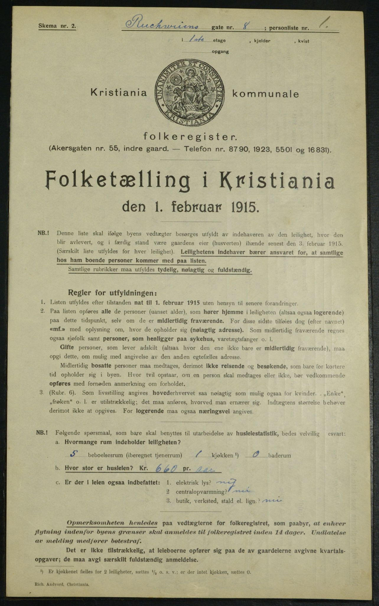 OBA, Kommunal folketelling 1.2.1915 for Kristiania, 1915, s. 82572