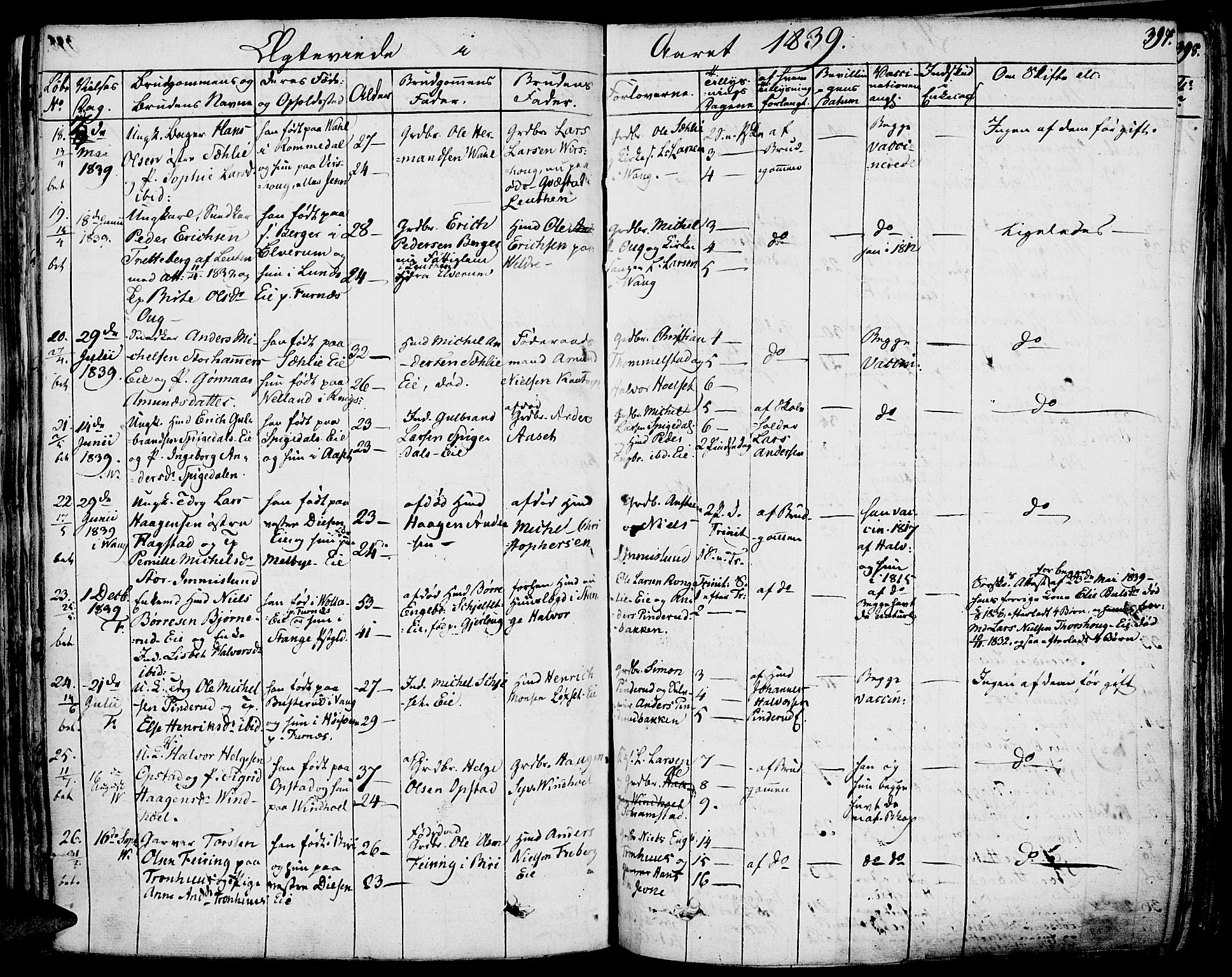 Vang prestekontor, Hedmark, AV/SAH-PREST-008/H/Ha/Haa/L0009: Ministerialbok nr. 9, 1826-1841, s. 397