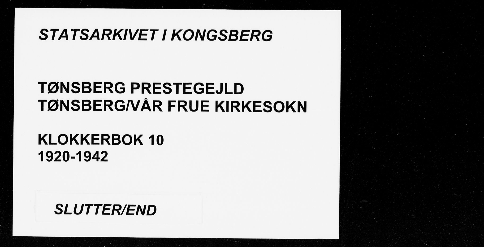 Tønsberg kirkebøker, AV/SAKO-A-330/G/Ga/L0010: Klokkerbok nr. 10, 1920-1942, s. 257