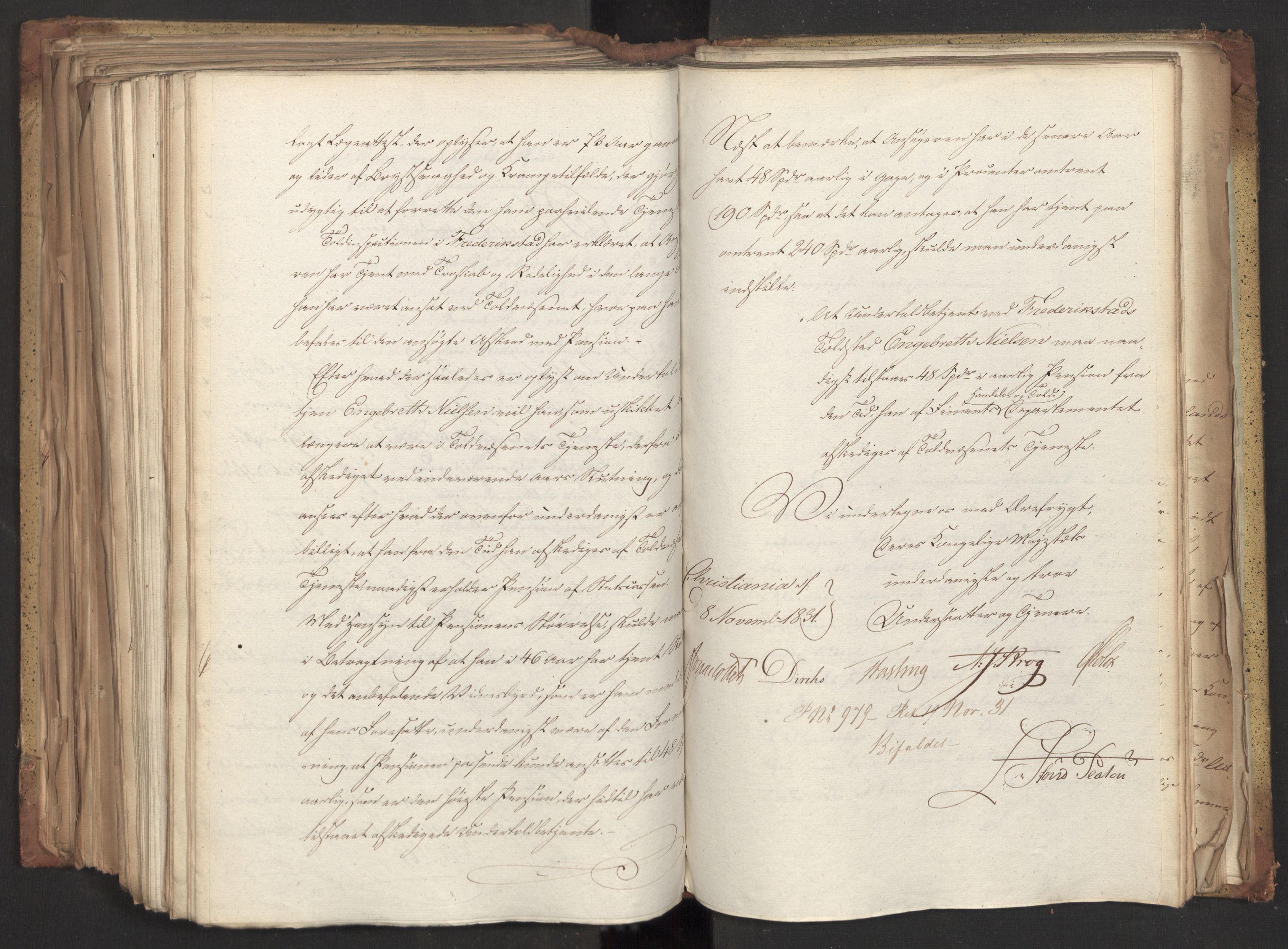 Statsrådsavdelingen i Stockholm, AV/RA-S-1003/D/Da/L0074: Regjeringsinnstillinger nr. 1700-1839, 1831, s. 333